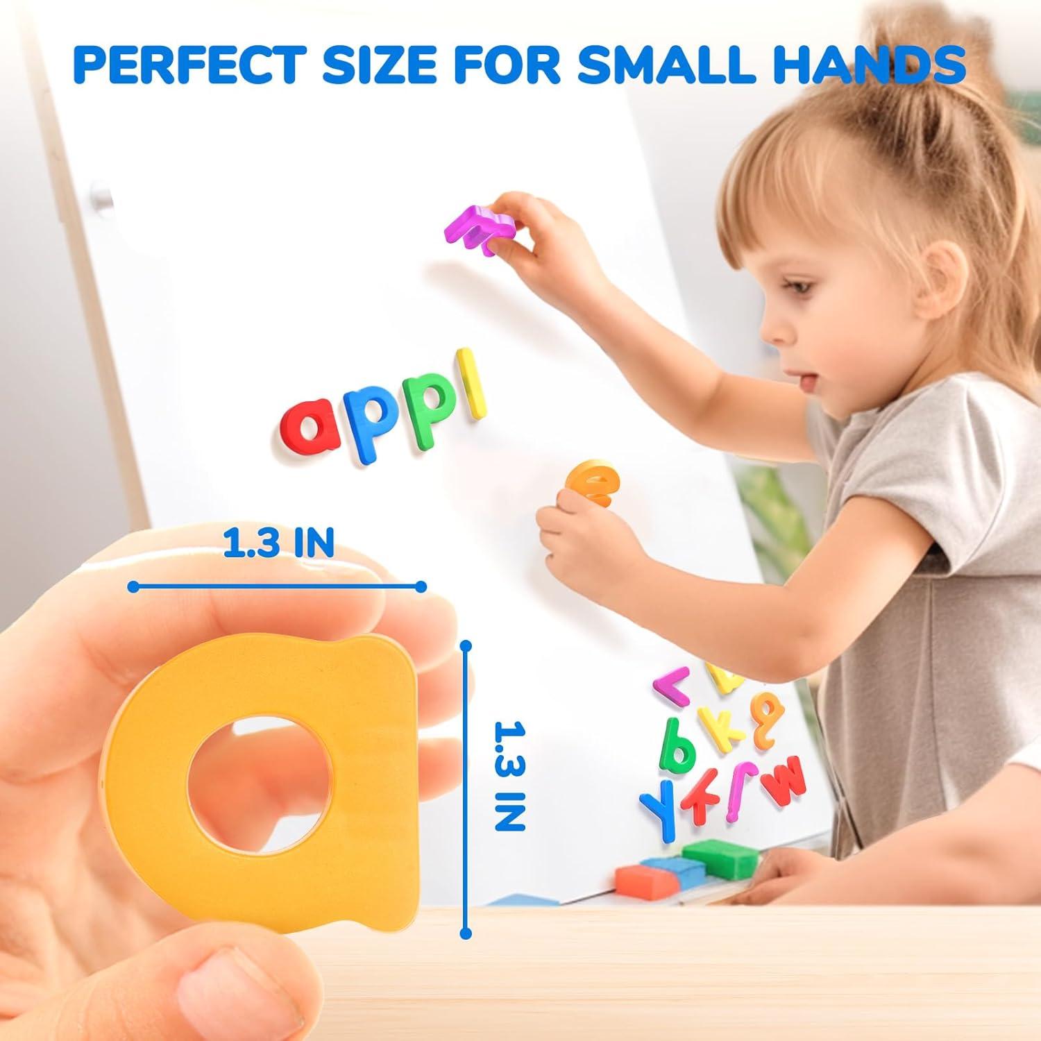 JoyCat Alphabet Magnets, 156-Piece Set of Lowercase Magnetic Letters, ABC Magnets for Toddlers & Kids, Plastic Letters for Whiteboards, Preschool Educational Toys for Kindergarten Classroom(156 PCS(6 Sets Of The Alphabet))