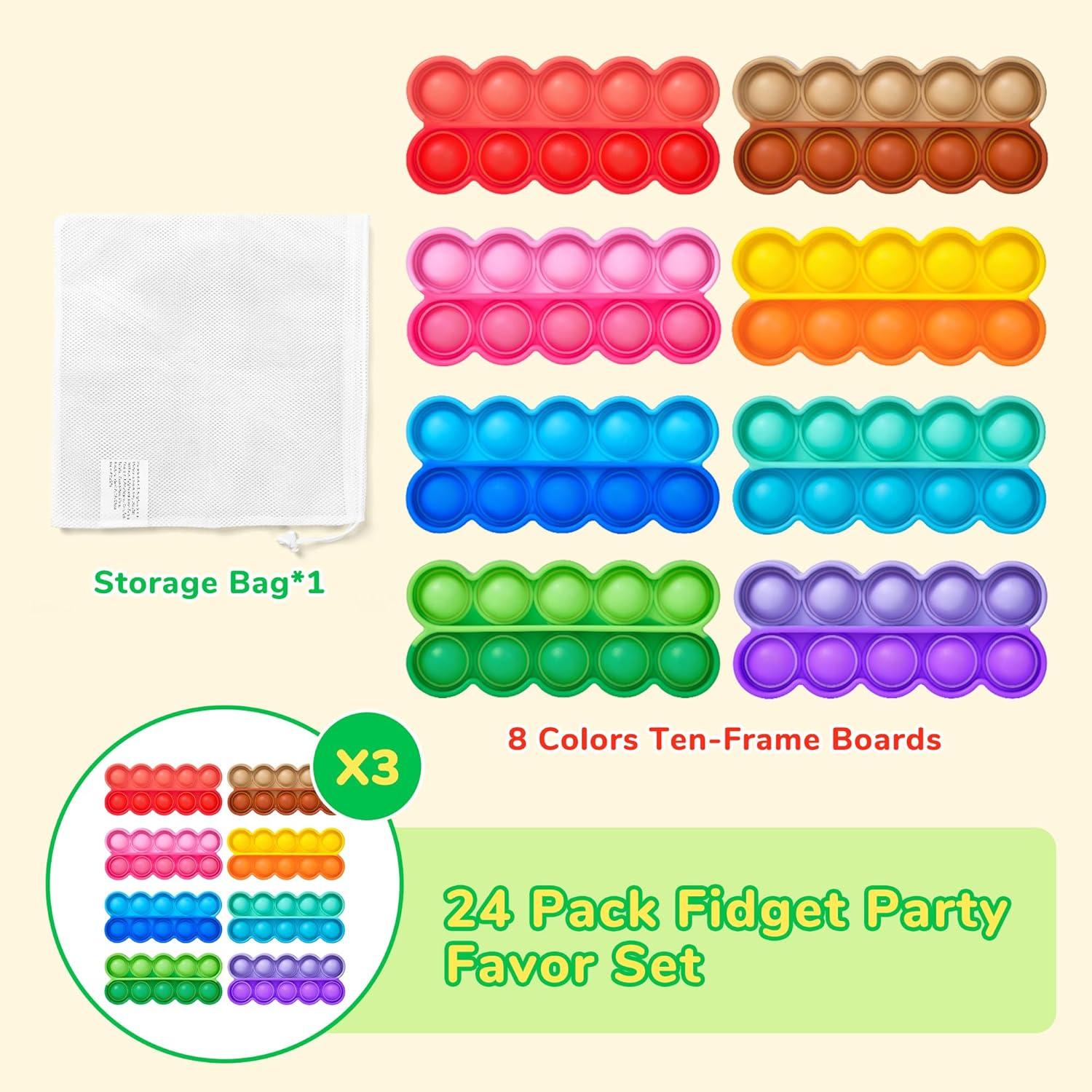 Joycat Ten-Frame Math Learning Tools for Elementary-24 Ten Frames and 20 Task Cards Math Counting Game for Preschool Kindergarten Classroom Learning Activities Kids Ages 3-5(24 Ten Frame Boards)