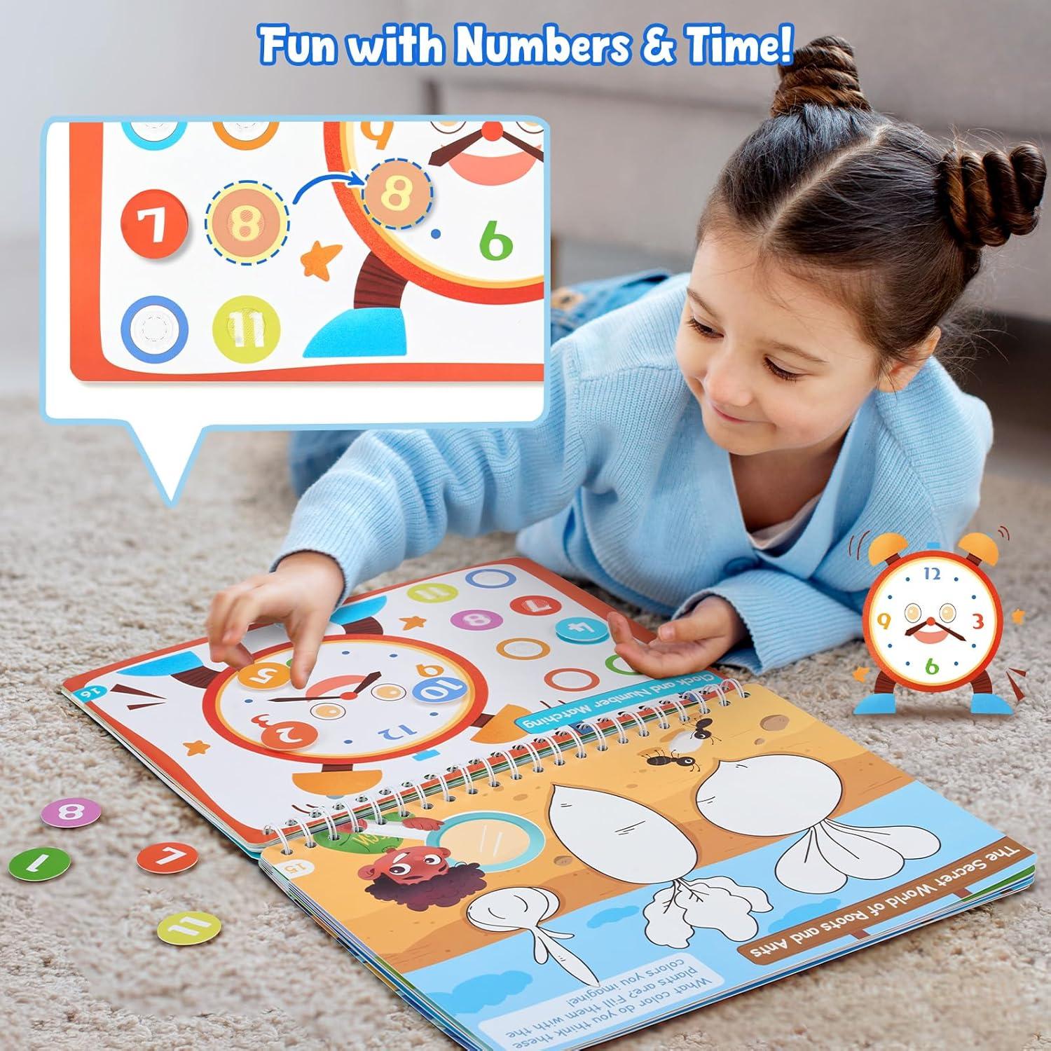 JoyCat Preschool Busy Book for Toddlers 3-5, Learning Activities, Educational Sensory Toys, Autism Learning Material, Back to School, Birthdays Presents for Boys Girls(English – STEAM Edition)