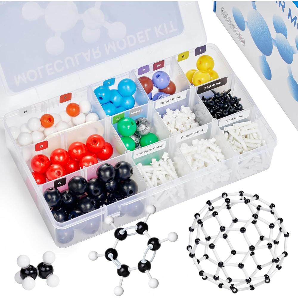 JoyCat Molecular Model Kit (404 pcs), Organic Chemistry Molecule Science Gifts for Ochem and Inorganic Students and Teachers(404 Pieces)