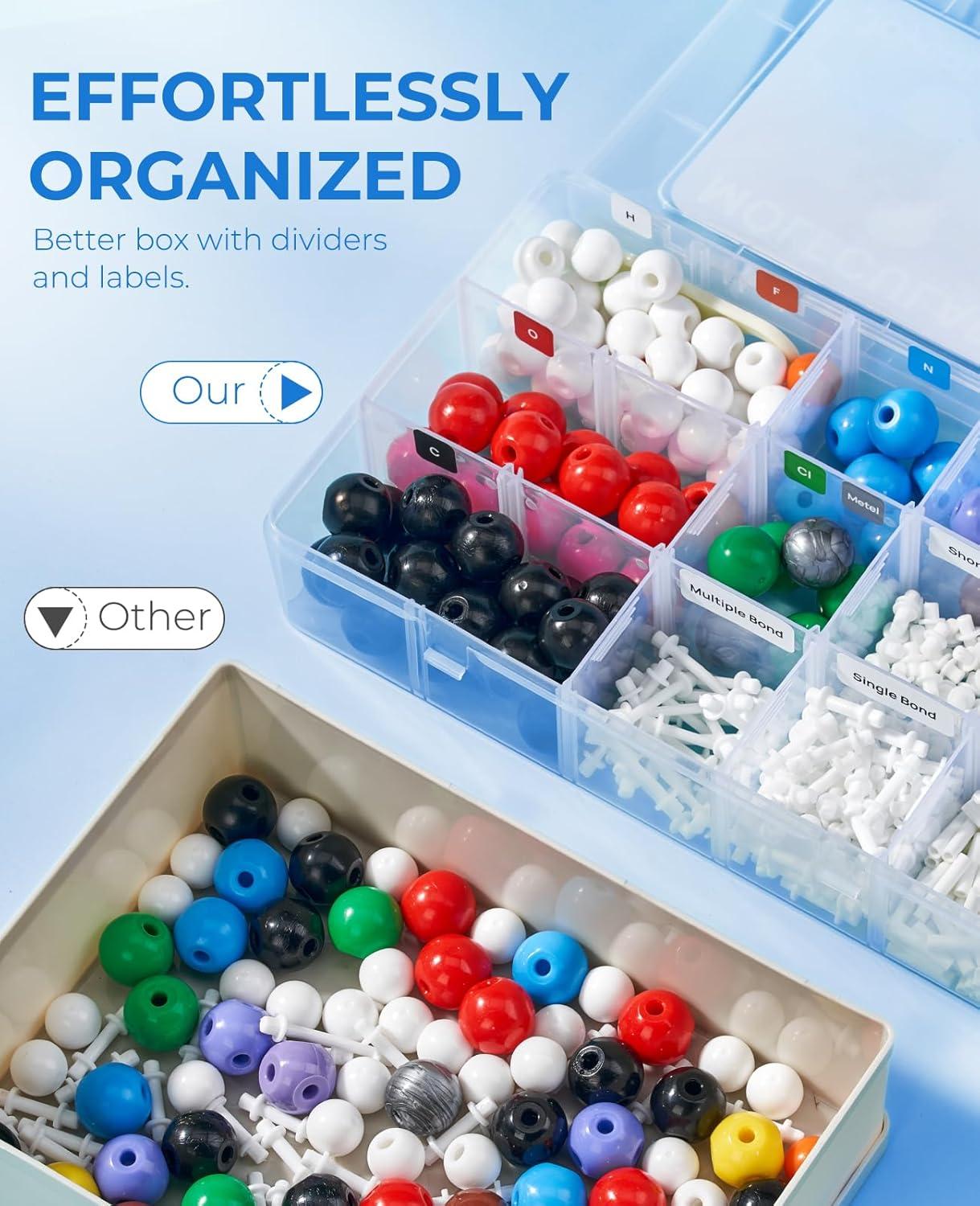 JoyCat Molecular Model Kit (404 pcs), Organic Chemistry Molecule Science Gifts for Ochem and Inorganic Students and Teachers(404 Pieces)