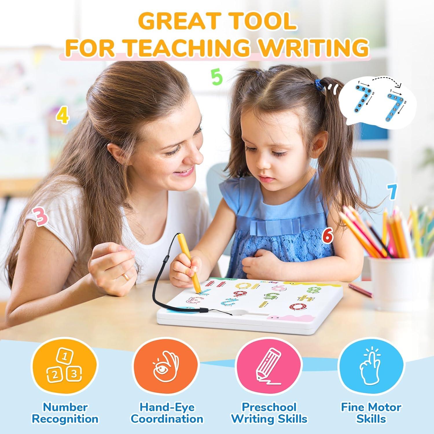JoyCat Double-Sided Magnetic Number Tracing Board – 2-in-1 Numbers 1-20 Writing Toys for Toddlers & Kids, Preschool Math Manipulatives, Kindergarten Educational Learning Gifts for 3-5 Year Olds(Number)