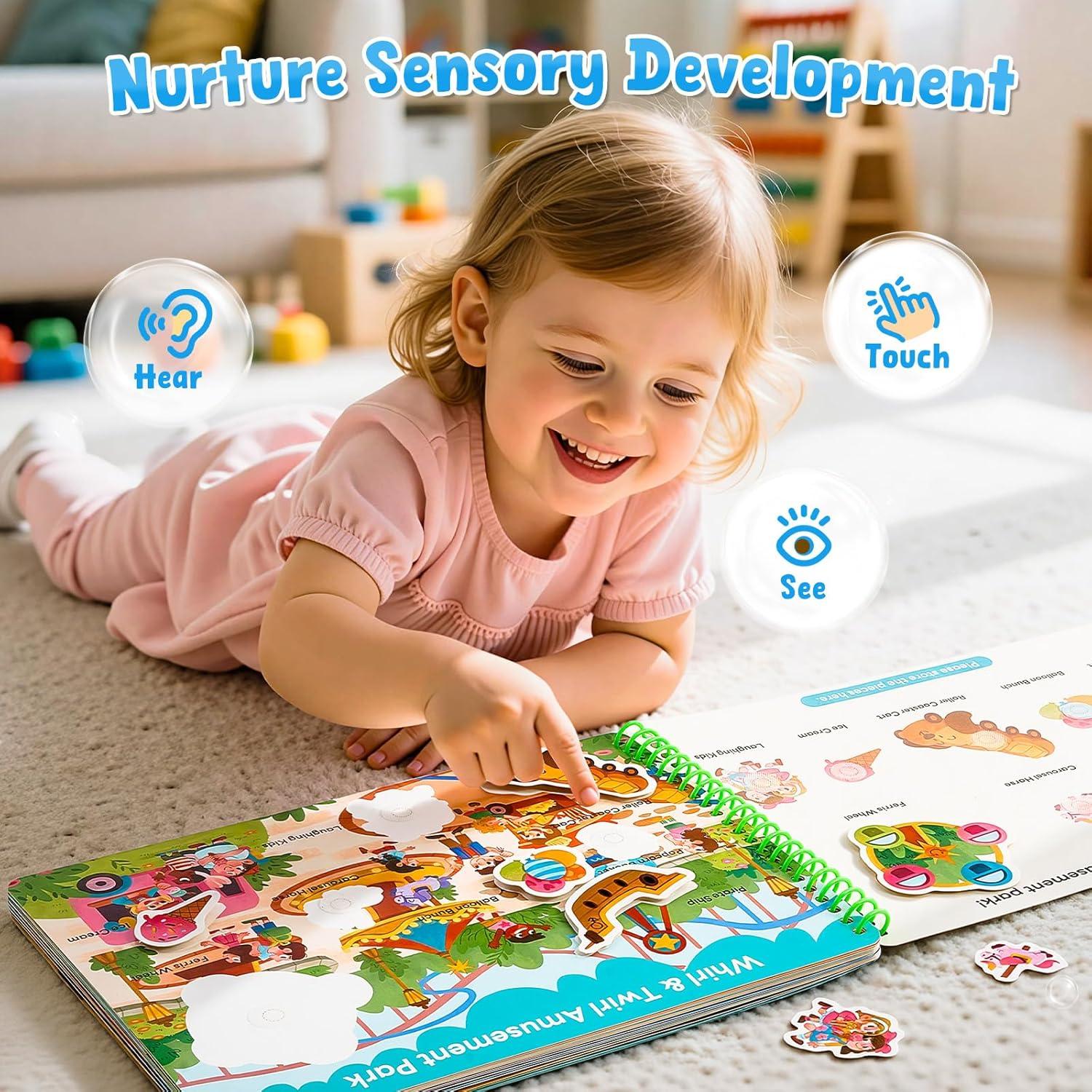 JoyCat Preschool Busy Book for Toddlers 3-5, Learning Activities, Educational Sensory Toys, Autism Learning Material, Back to School, Birthdays Presents for Boys Girls(Daily Life)
