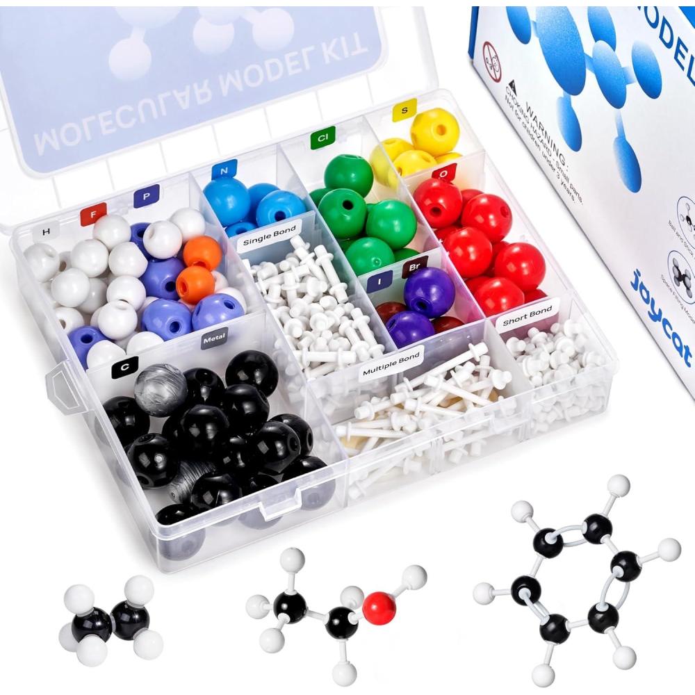 JoyCat Molecular Model Kit (404 pcs), Organic Chemistry Molecule Science Gifts for Ochem and Inorganic Students and Teachers(238 Pieces)