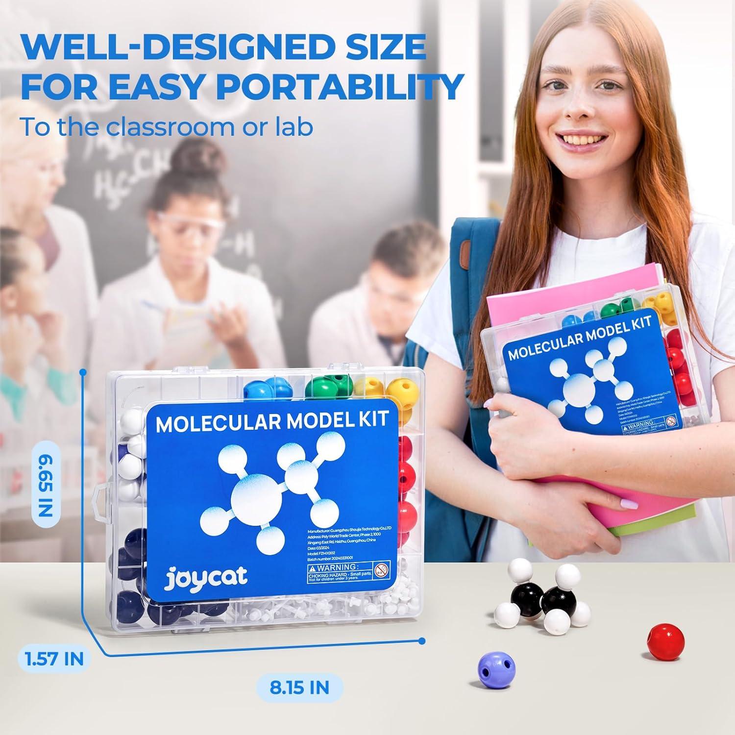 JoyCat Molecular Model Kit (404 pcs), Organic Chemistry Molecule Science Gifts for Ochem and Inorganic Students and Teachers(238 Pieces)