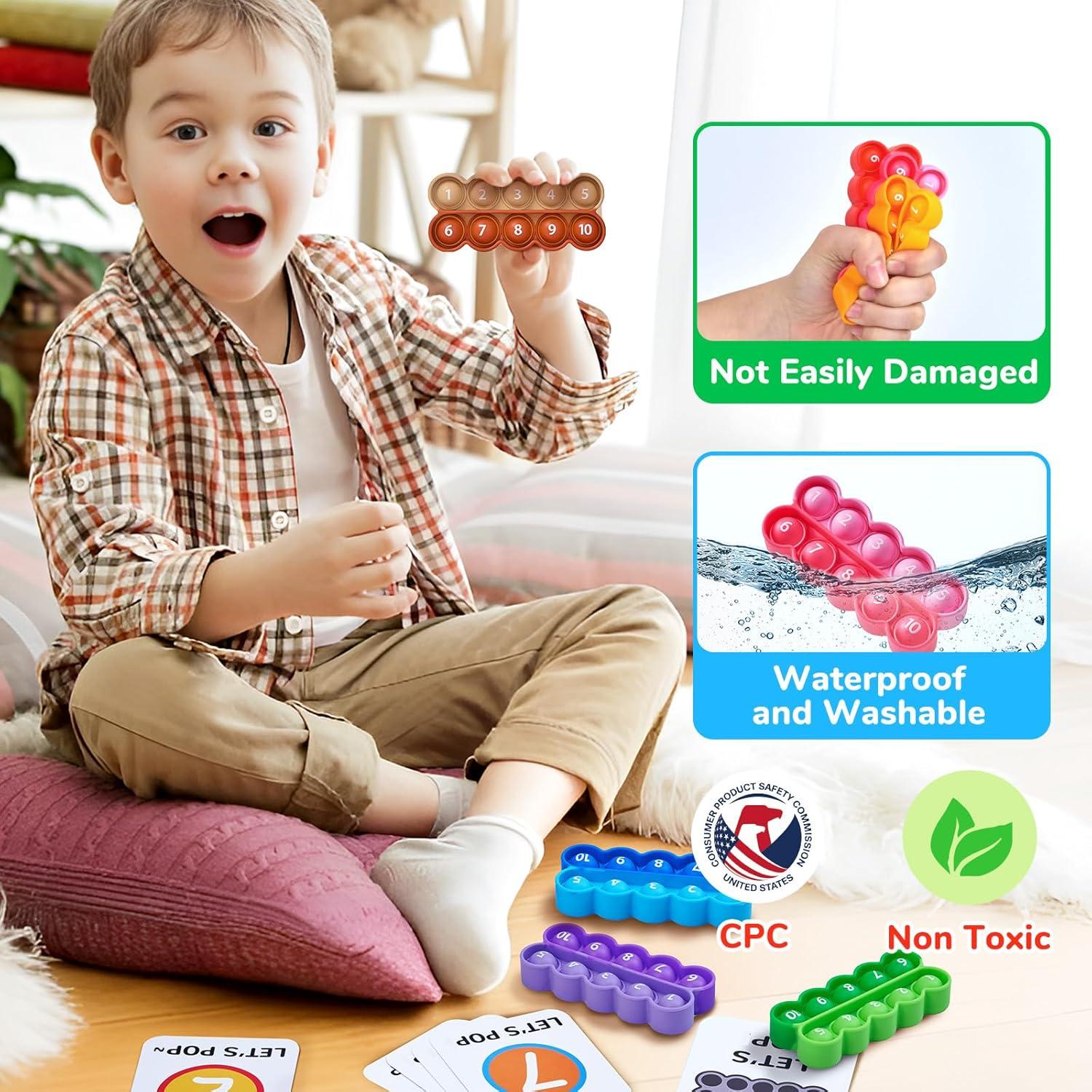 Joycat Ten-Frame Math Learning Tools for Elementary-24 Ten Frames and 20 Task Cards Math Counting Game for Preschool Kindergarten Classroom Learning Activities Kids Ages 3-5(24 Ten Frame Boards + Task Cards)