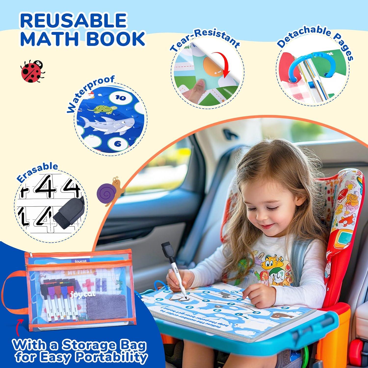 JoyCat Preschool Learning Activities Set (2-Pack) – Seek & Find Game Books and Letters Numbers Handwriting Practice Tracing Workbooks for Toddlers & Kids, Birthday Gifts for Girls and Boys Ages 3-5(5. Math)