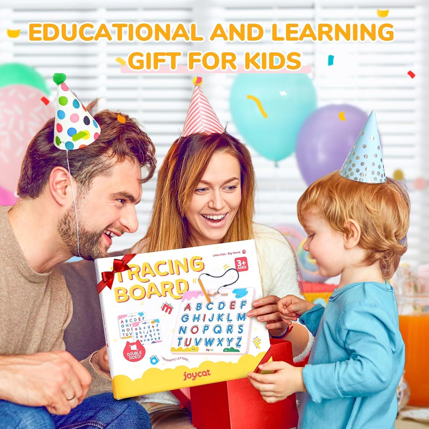 JoyCat Double-Sided Magnetic Number Tracing Board – 2-in-1 Numbers 1-20 Writing Toys for Toddlers & Kids, Preschool Math Manipulatives, Kindergarten Educational Learning Gifts for 3-5 Year Olds(Letter)