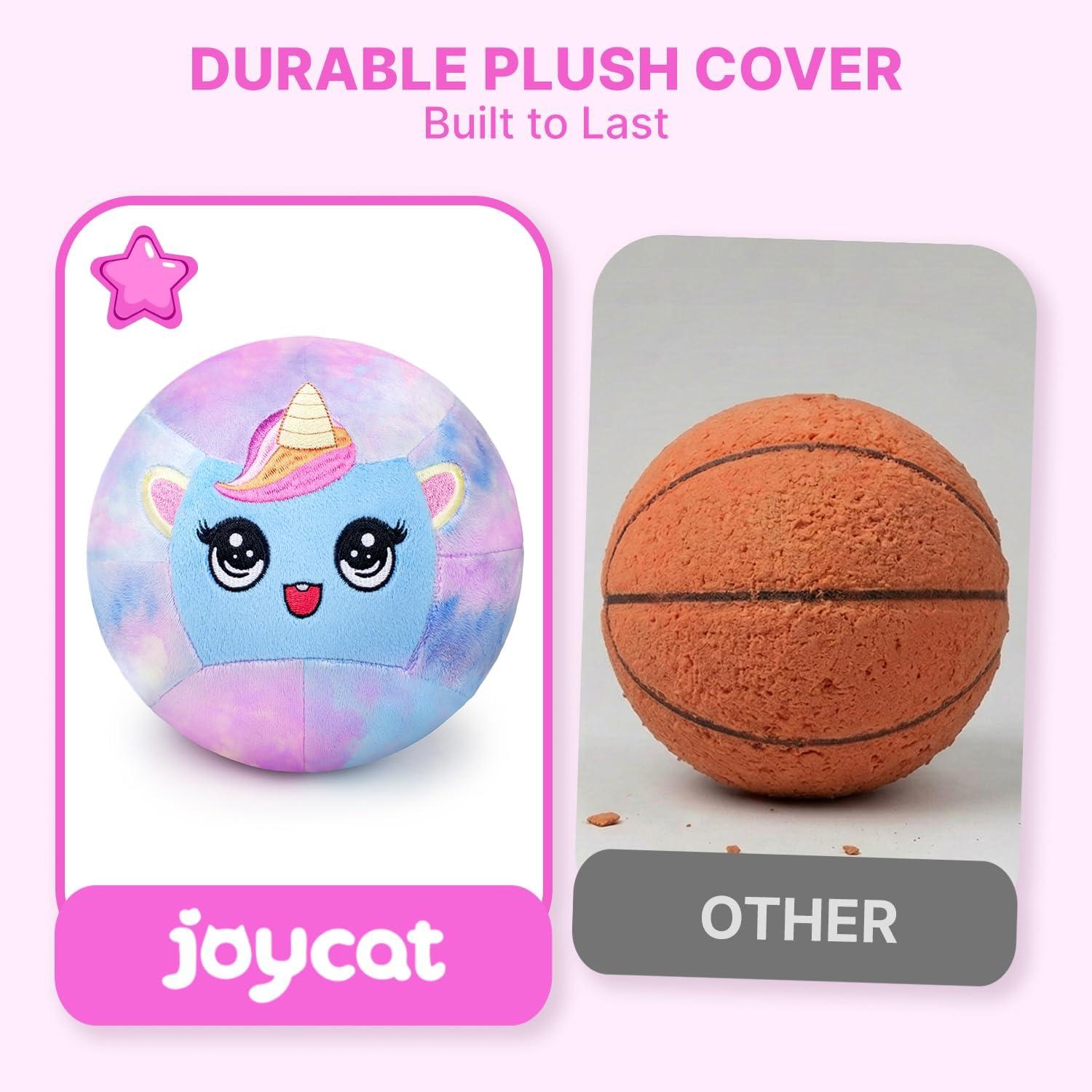 JoyCat Silent Indoor Soccer Ball for Toddlers 1-3, Dinosaur Soft Plush Baby Toddler Soccer Ball Toys Gifts for 1 2 3 4 5 Year Old Boy Girl Birthday Gifts(Unicorn Basketball)