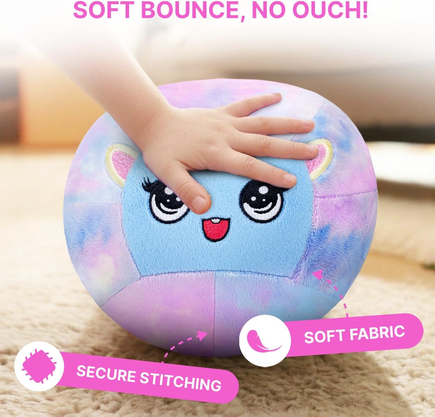 JoyCat Silent Indoor Soccer Ball for Toddlers 1-3, Dinosaur Soft Plush Baby Toddler Soccer Ball Toys Gifts for 1 2 3 4 5 Year Old Boy Girl Birthday Gifts(Unicorn Basketball)