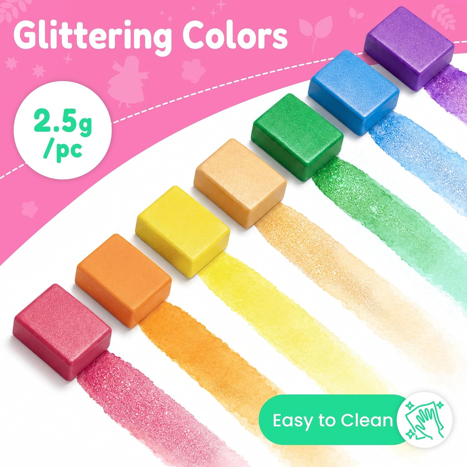 JoyCat Paint with Water Coloring Books & Creative Sticker (Animals) | Watercolor & Sticker Activity – 200 Pcs Stickers for Kids, Toddler Painting Set, Art & Craft Travel Toy Gifts for Boys Girls(Tiny Fairy)