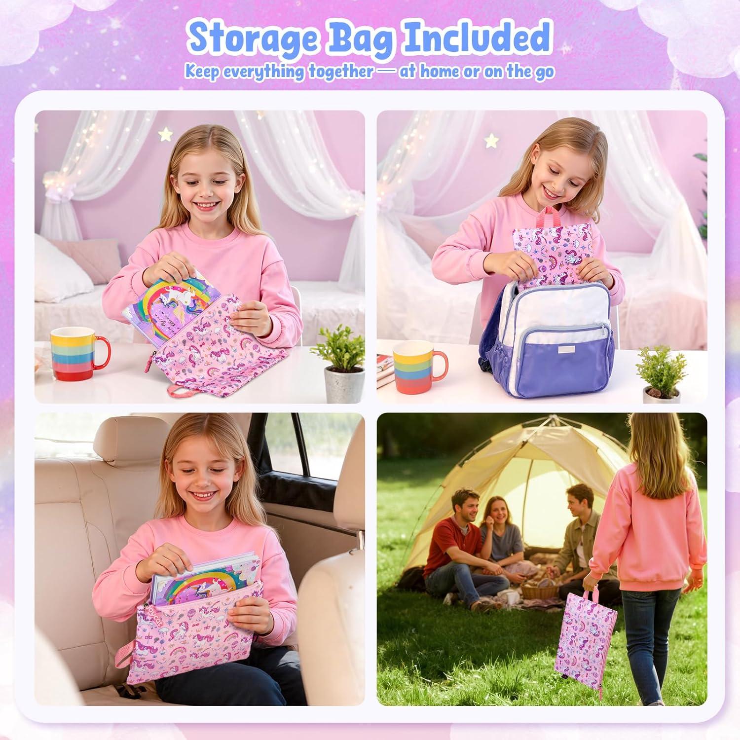 JoyCat DIY Journal Kit for Girls with Storage Bag, Birthday Gifts for 8 9 10 11 12 Year Old Girl Diary Scrapbook Supplies Art Crafts for Kids Journaling Stationery Set