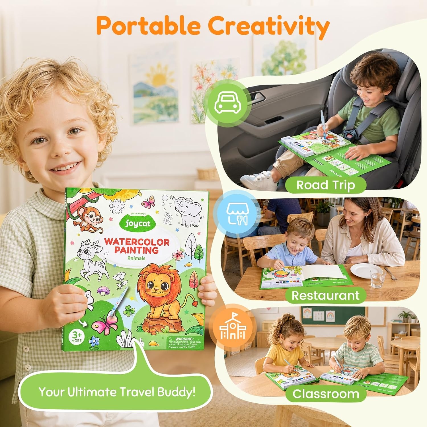 JoyCat Paint with Water Coloring Books for Toddlers (Princess)(Green)