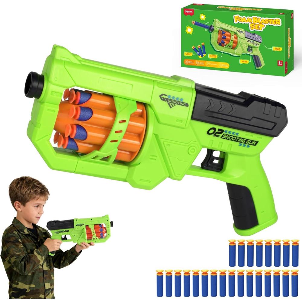 JoyCat 2-in-1 Shooting&Basketball Toy for Kids,Adjustable Height Auto-Moving Shooting Target with Music,Outdoor Indoor Game Compatible with Nerf Toy Guns for Kids,Birthday Chrisrmas Gift for Boys(1 Toy Gun)