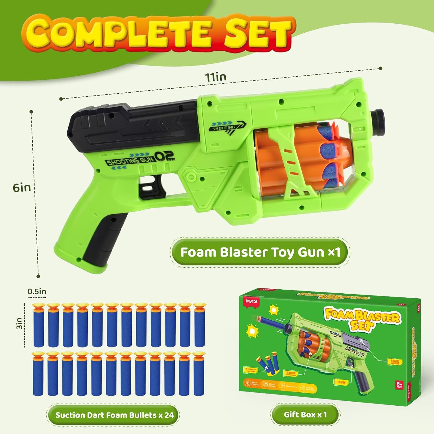 JoyCat 2-in-1 Shooting&Basketball Toy for Kids,Adjustable Height Auto-Moving Shooting Target with Music,Outdoor Indoor Game Compatible with Nerf Toy Guns for Kids,Birthday Chrisrmas Gift for Boys(1 Toy Gun)