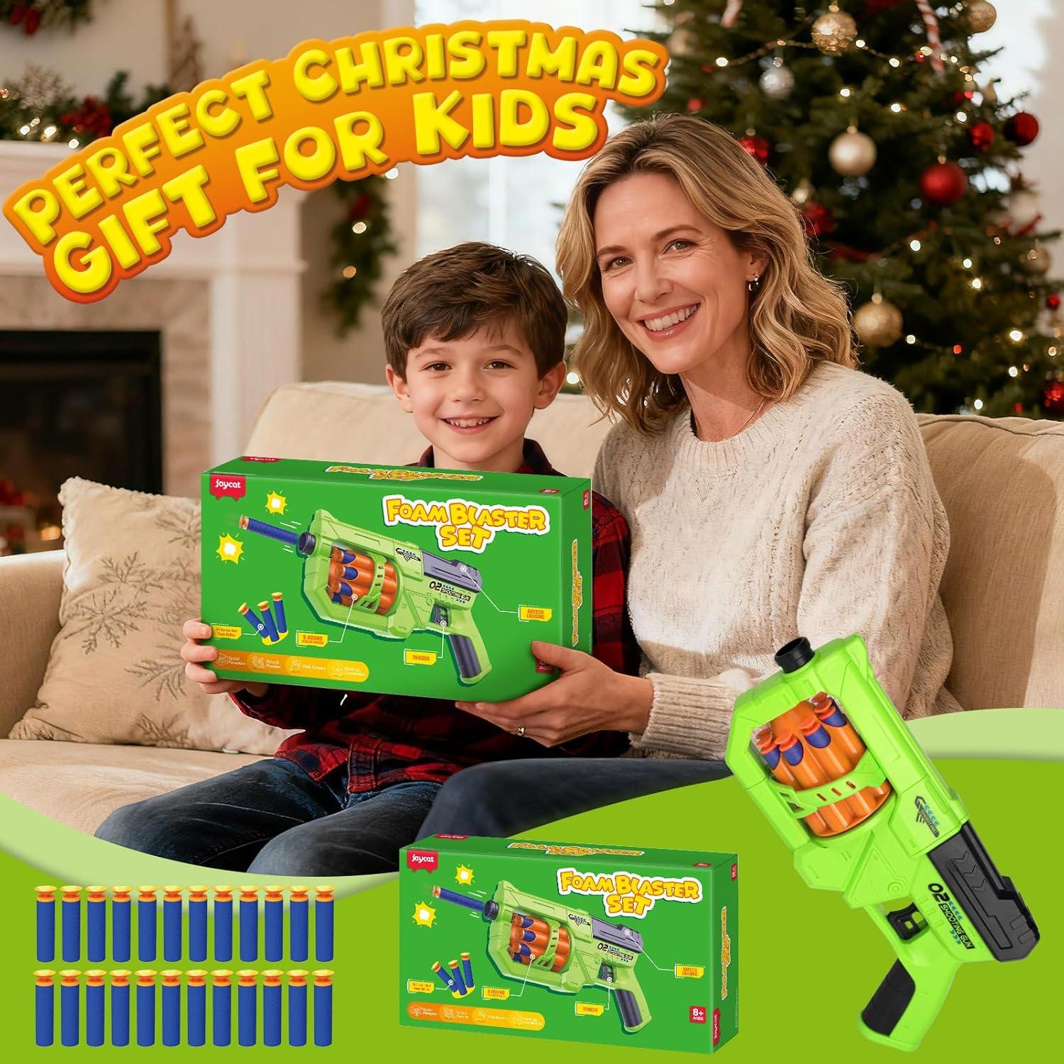 JoyCat 2-in-1 Shooting&Basketball Toy for Kids,Adjustable Height Auto-Moving Shooting Target with Music,Outdoor Indoor Game Compatible with Nerf Toy Guns for Kids,Birthday Chrisrmas Gift for Boys(1 Toy Gun)