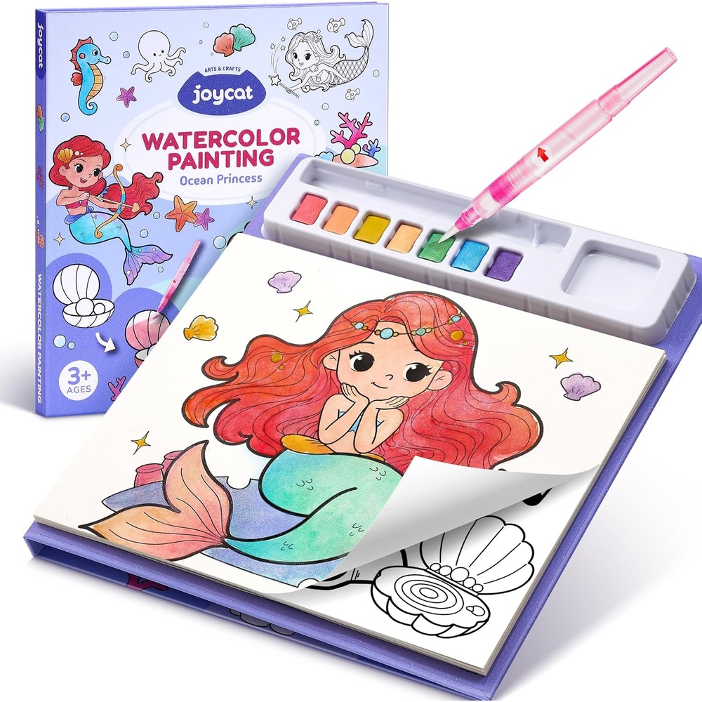 JoyCat Paint with Water Coloring Books for Toddlers (Princess)(Purple)