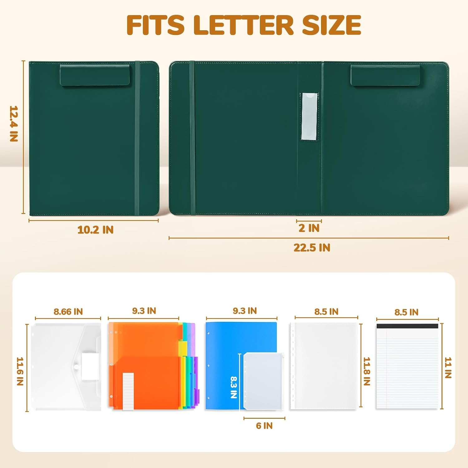 JoyCat 3 Ring Binder Dark Green Clipboard + A5 Green Academic Planner 2026-2027, July 2026 – June 2027, 6.3″ x 8.5″ Weekly & Monthly Planner