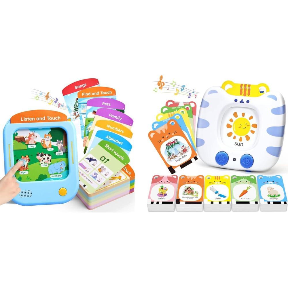 JoyCat Talking Flash Cards: 314 Words with Durable Thick Cards & Clear Audio + 156 Pages Tap-to-Read Flash Cards