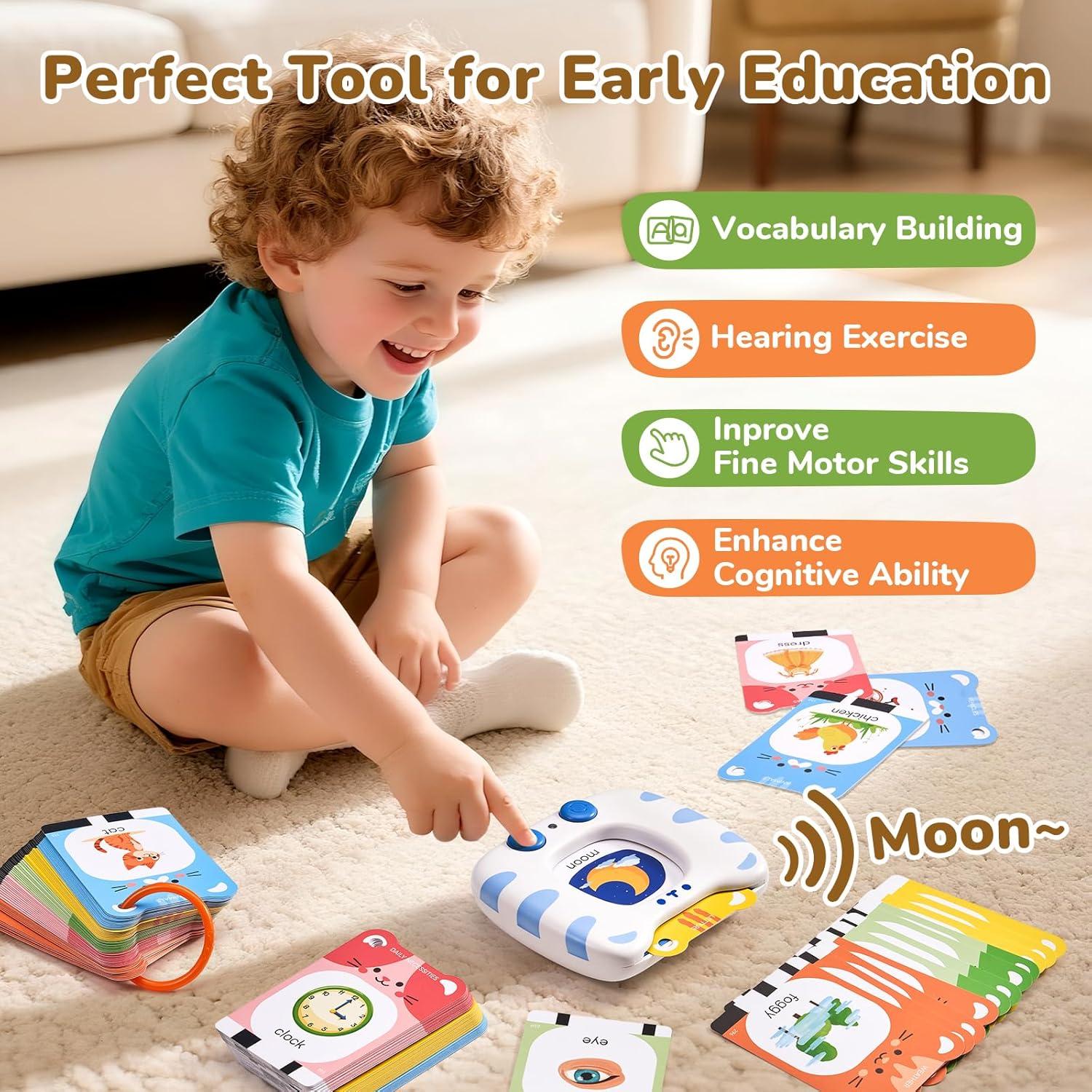 JoyCat Talking Flash Cards: 314 Words with Durable Thick Cards & Clear Audio + 156 Pages Tap-to-Read Flash Cards