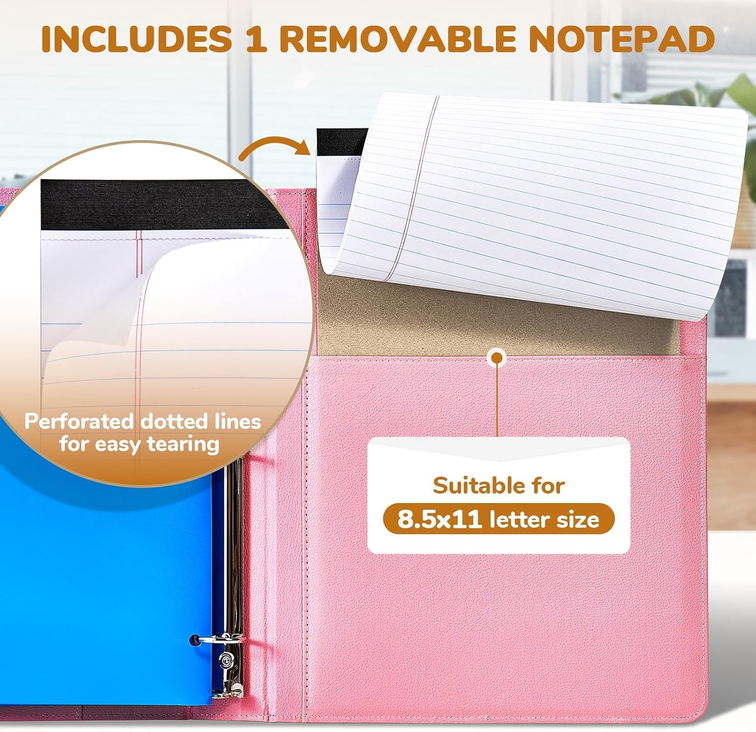 JoyCat 3 Ring Binder Pink Clipboard + Wildflowers A5 Academic Planner 2026-2027, July 2026 – June 2027, 6.3″ x 8.5″ Weekly & Monthly Planner