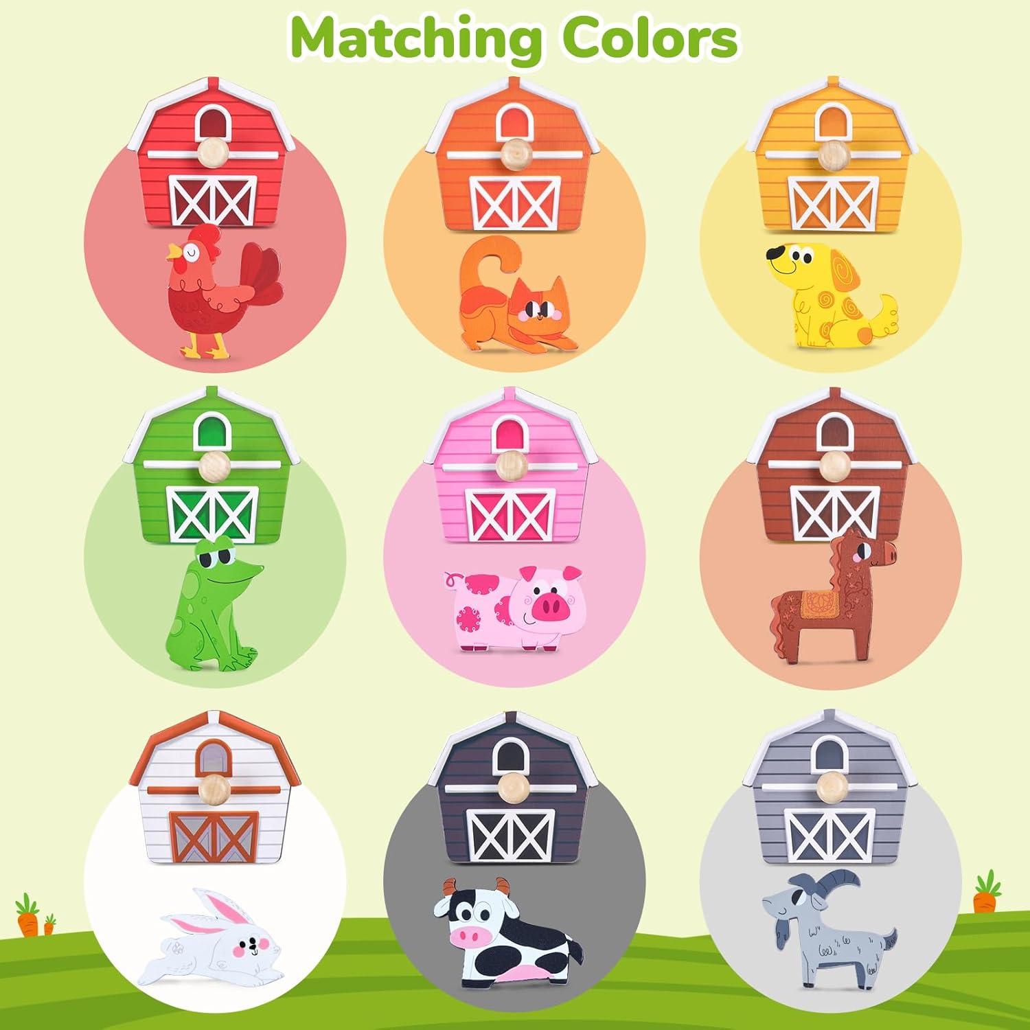 JoyCat Wooden Puzzles with Shape Sorter Toy for Toddler 1-3, Montessori Toys Shape Sorting Games Toddler Lerning Toy, Gifts for 1 2 3 Year Old Boys Girls