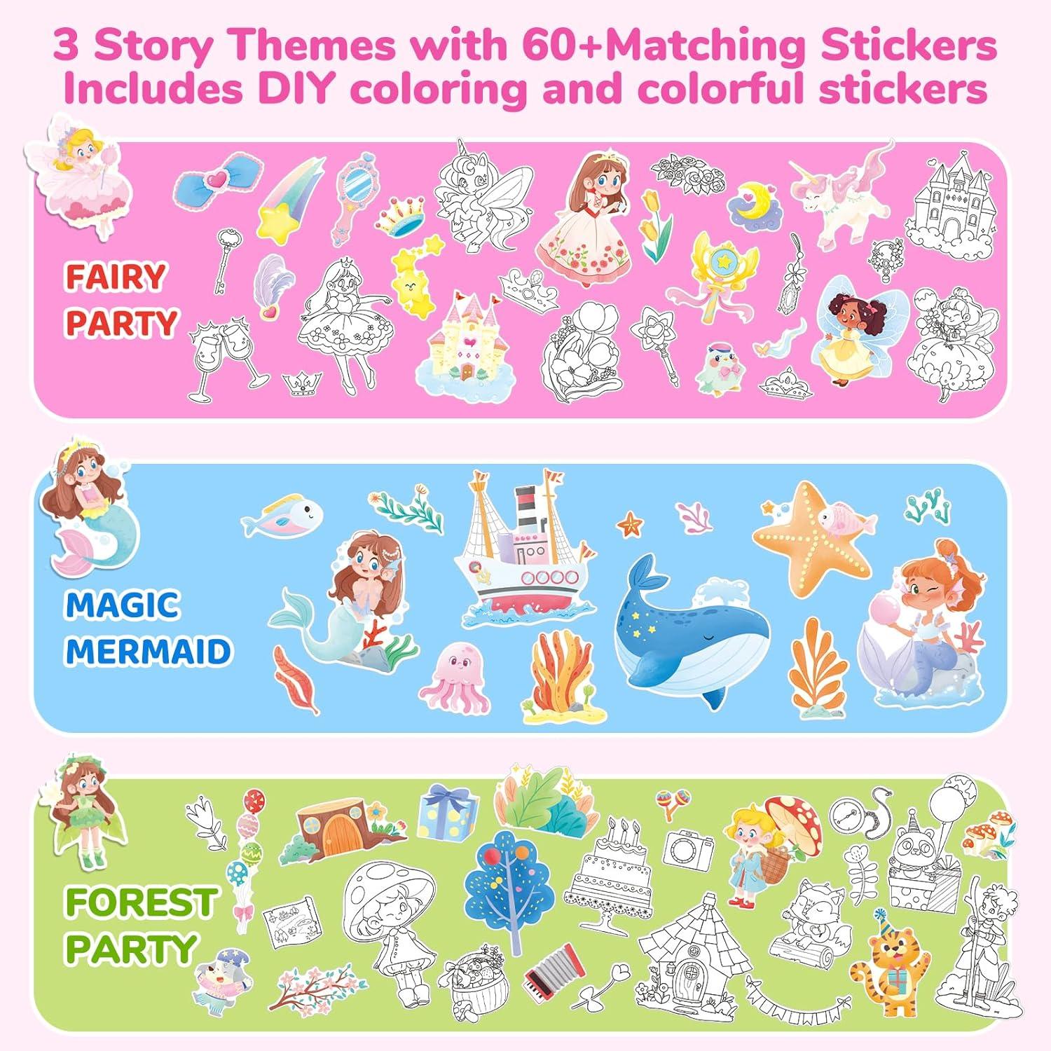 Adventure Storybook Art Starter Kit, Creative Writing for Kids, Write Your Own Book, Art Kit for Kid 6-9, DIY Craft, Scrapbooking & Journal Supplies, Hardcover Comic Book Making Kit, Christmas Gift(Fantasy Starter Kit)