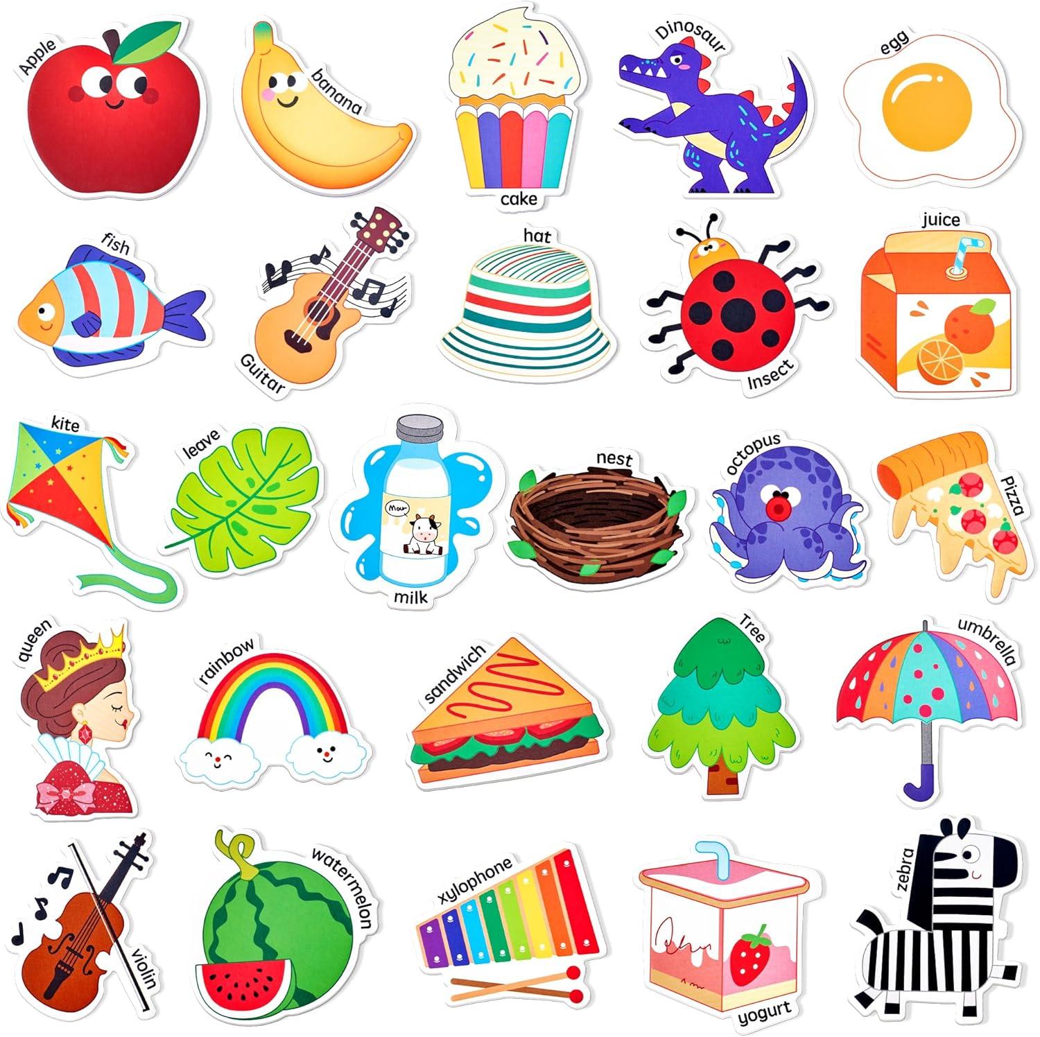 JoyCat Magnetic Letter and Number Tracing Board Set, Double Sided Alphabet & Numbers Board for Toddlers + 26 Cute A-Z Objects, Large Magnetic Refrigerator Toys