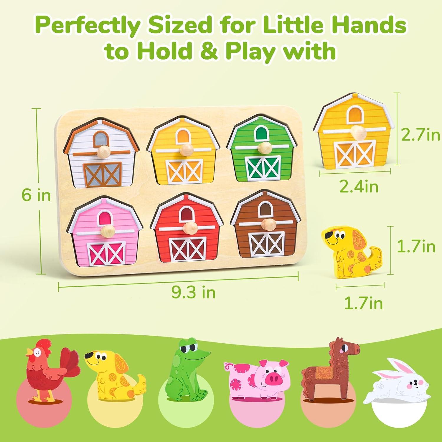 JoyCat Wooden Cute Animals Fridge Magnets & Magnetic Alphabet Letters Kit
