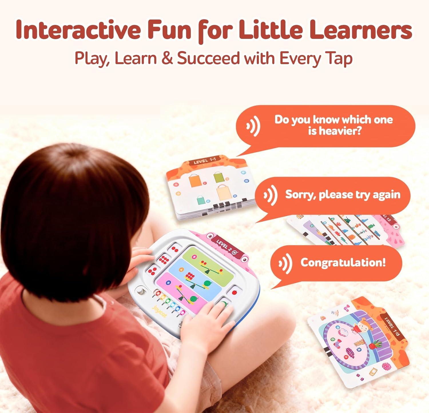 JoyCat Learning Activity Set: Kids Learning Tablet:160 Pages Flash Cards-Judgement, Matching, Ordering + Seek & Find Game Books