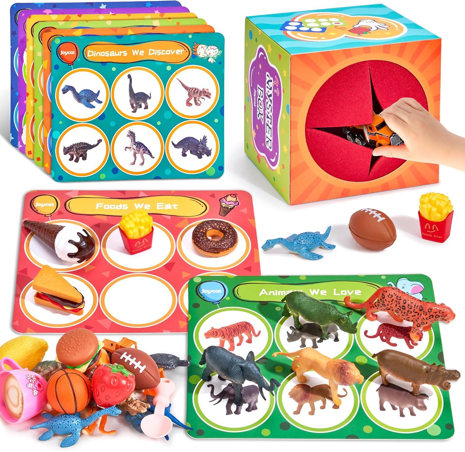 JoyCat Mystery Soft Box Sorting Toys with Mystery Play Box for Toddlers 3-5