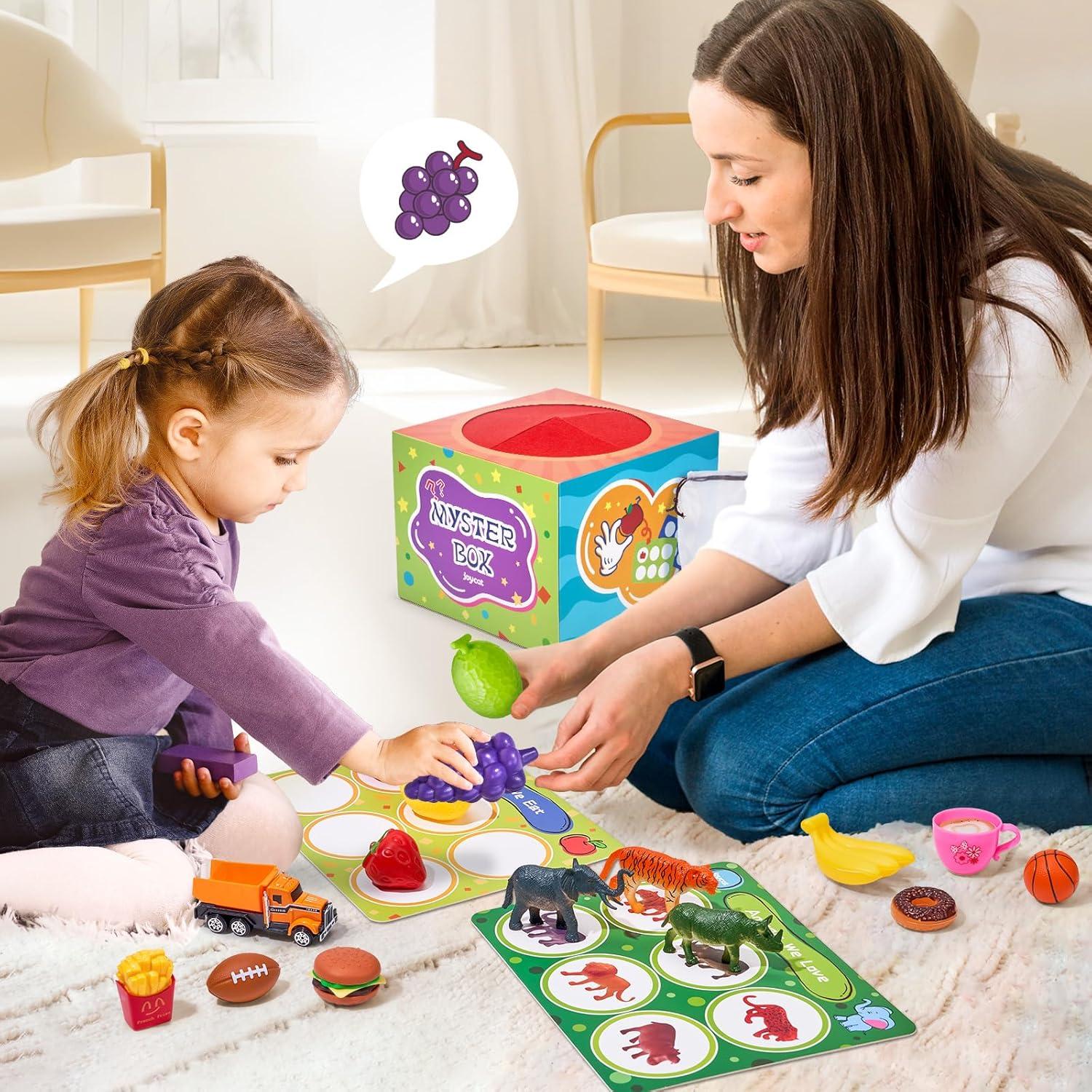 JoyCat Mystery Soft Box Sorting Toys with Mystery Play Box for Toddlers 3-5