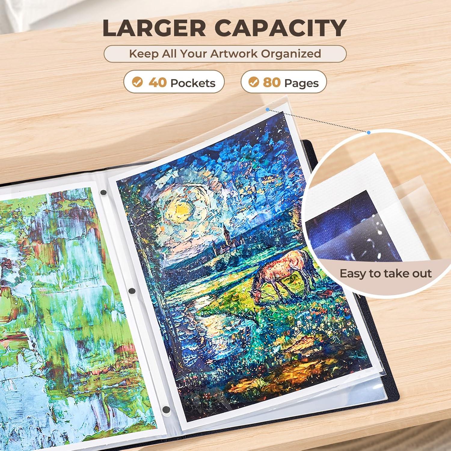 JoyCat Art Portfolio Binder 12×18 inches & Large Poster Storage Bag Bulletin Board Holder