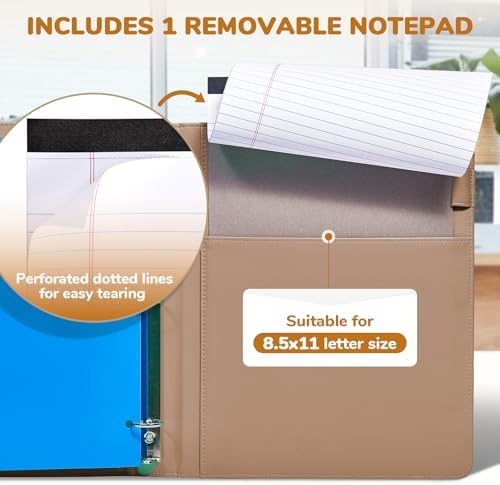 JoyCat 3 Ring Binder Khaki Clipboard + A5 Green Academic Planner 2026-2027, July 2026 – June 2027, 6.3″ x 8.5″ Weekly & Monthly Planner