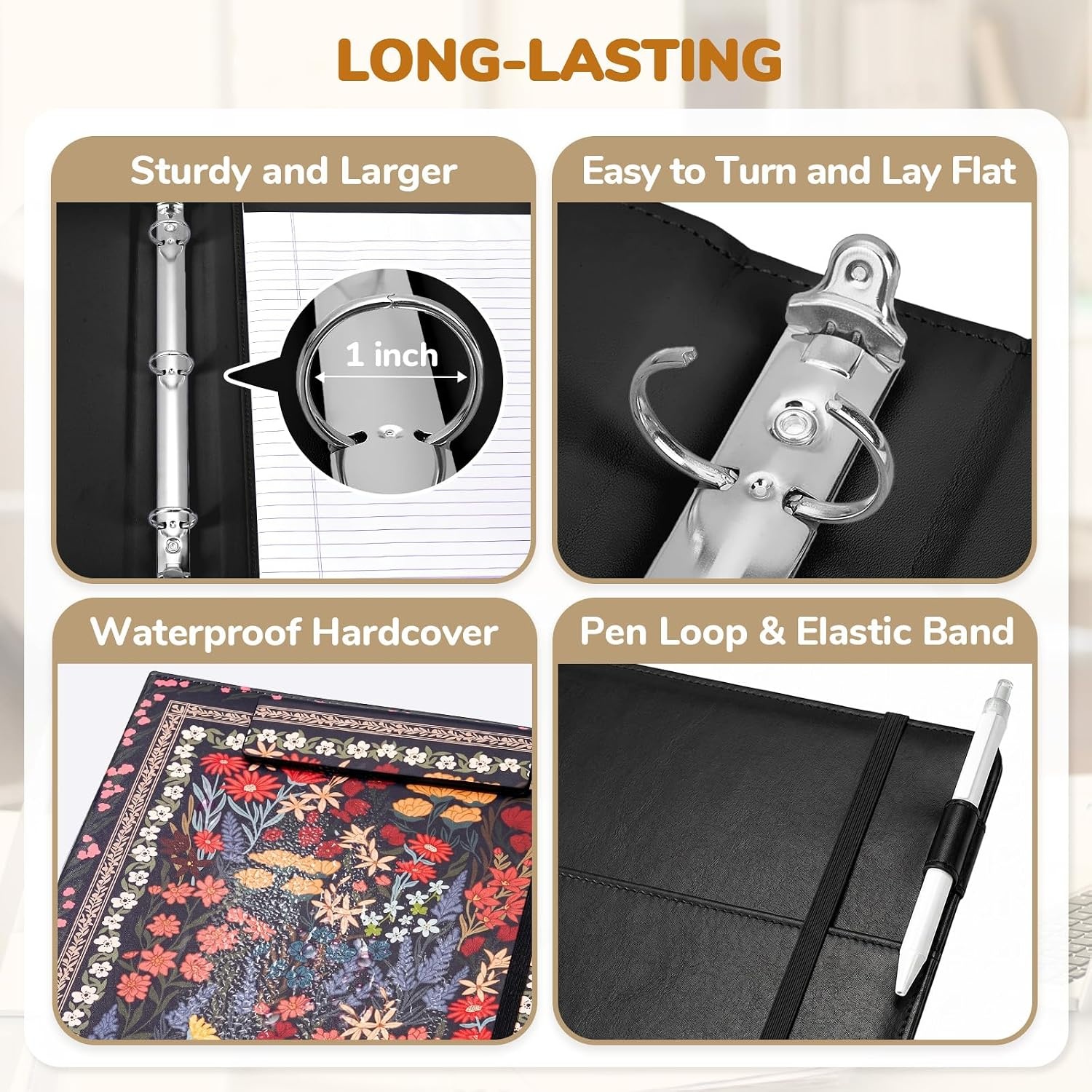 JoyCat 3 Ring Binder Classical Clipboard + A5 Academic Planner 2026-2027, July 2026 – June 2027, 6.3″ x 8.5″ Weekly & Monthly Planner