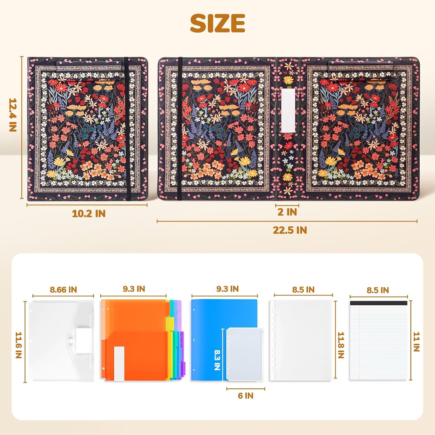 JoyCat 3 Ring Binder Classical Clipboard + A5 Academic Planner 2026-2027, July 2026 – June 2027, 6.3″ x 8.5″ Weekly & Monthly Planner