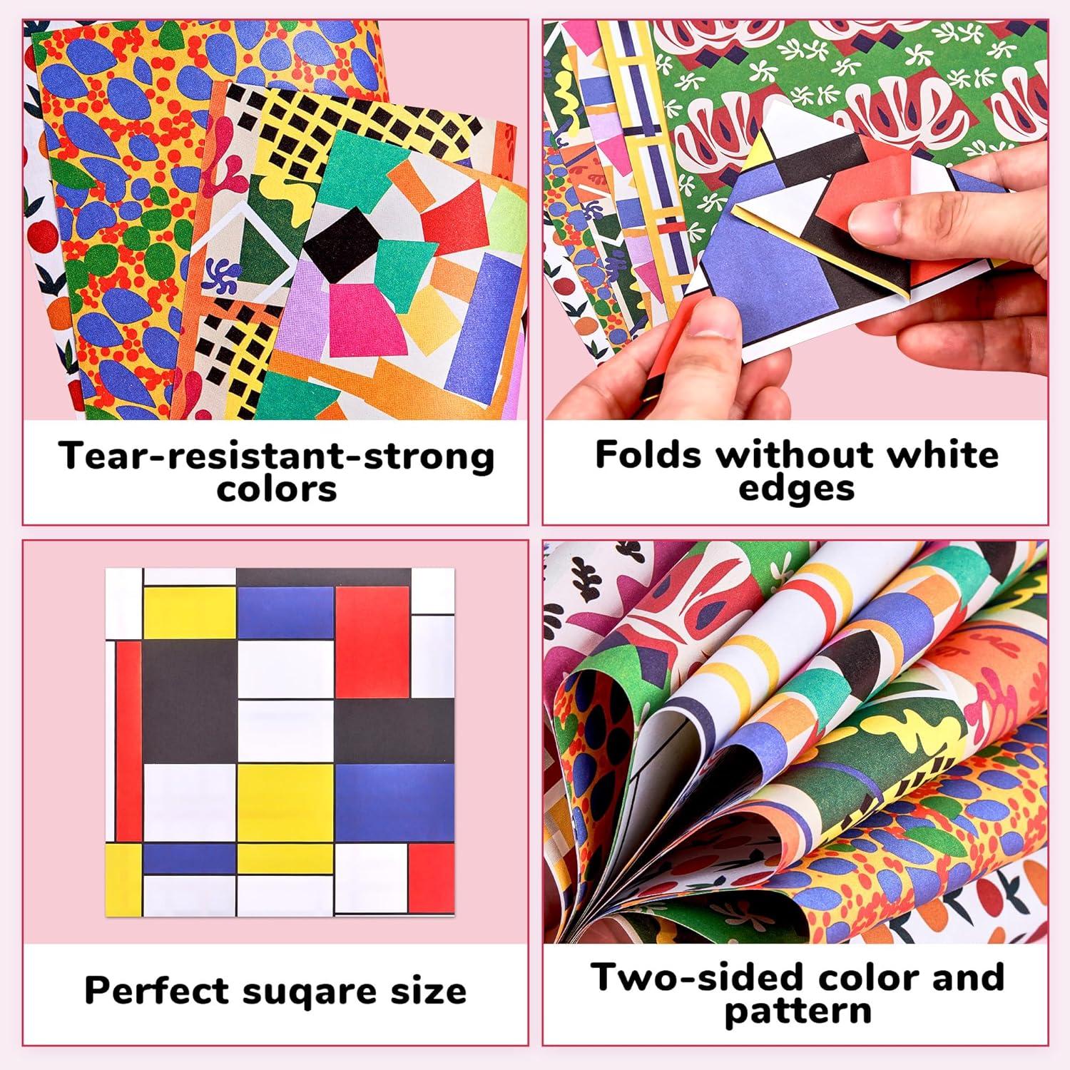 Dreamy Fantasy Origami Paper – 50 Sheets 6×6 Inches – Double-Sided Ethereal Patterns for Magic, Mythical & Celestial Crafts – for Adults, Kids & Artists, Ideal for Scrapbooking.(Artist)