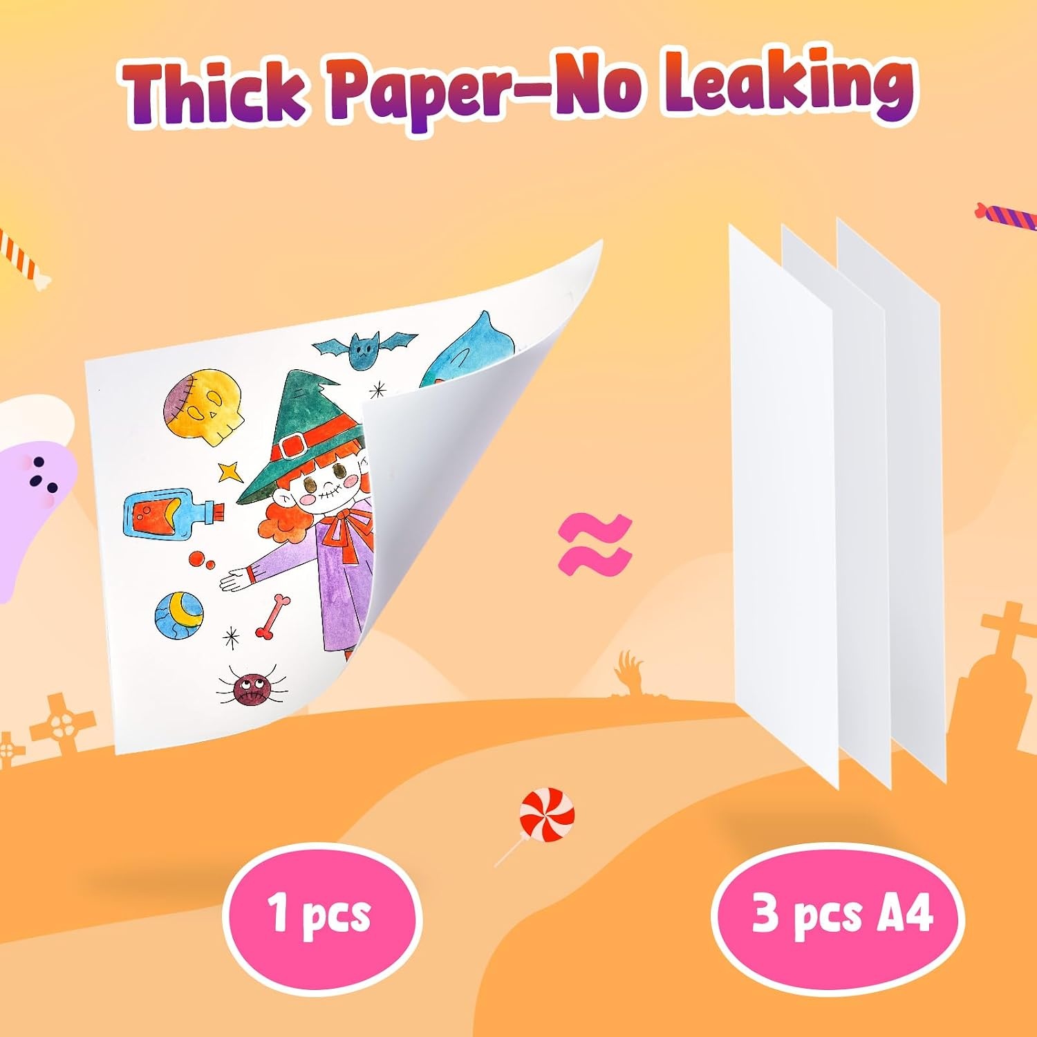 JoyCat Paint with Water Coloring Books & Shimmer Art (Fairy)(Pumpkin Orange)
