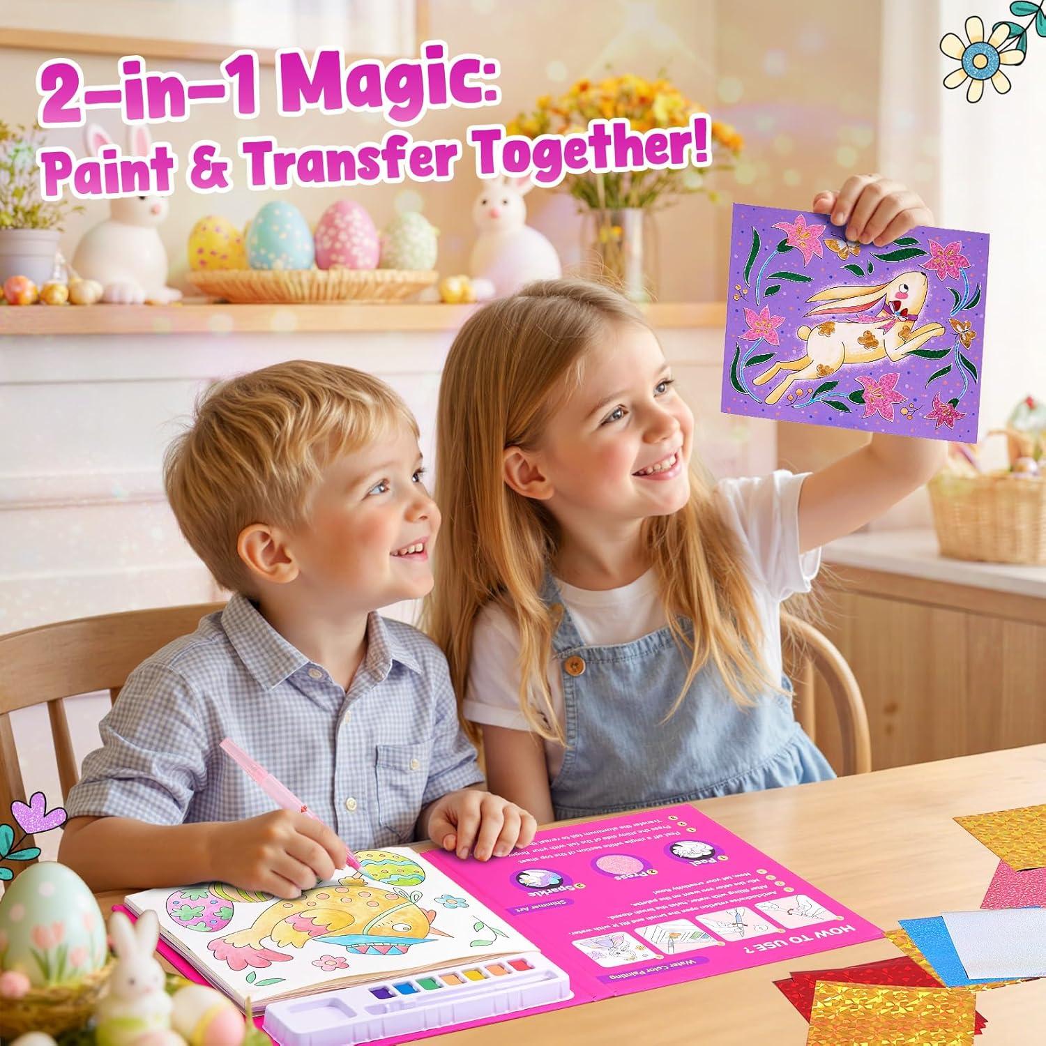 JoyCat Paint with Water Coloring Books, Art & Craft Activity, No Mess Art for Kids Ages 4-8, Craft Kits & Supplies, DIY Creative Activity, Gifts for Girls & Boys (Christmas)(Easter)