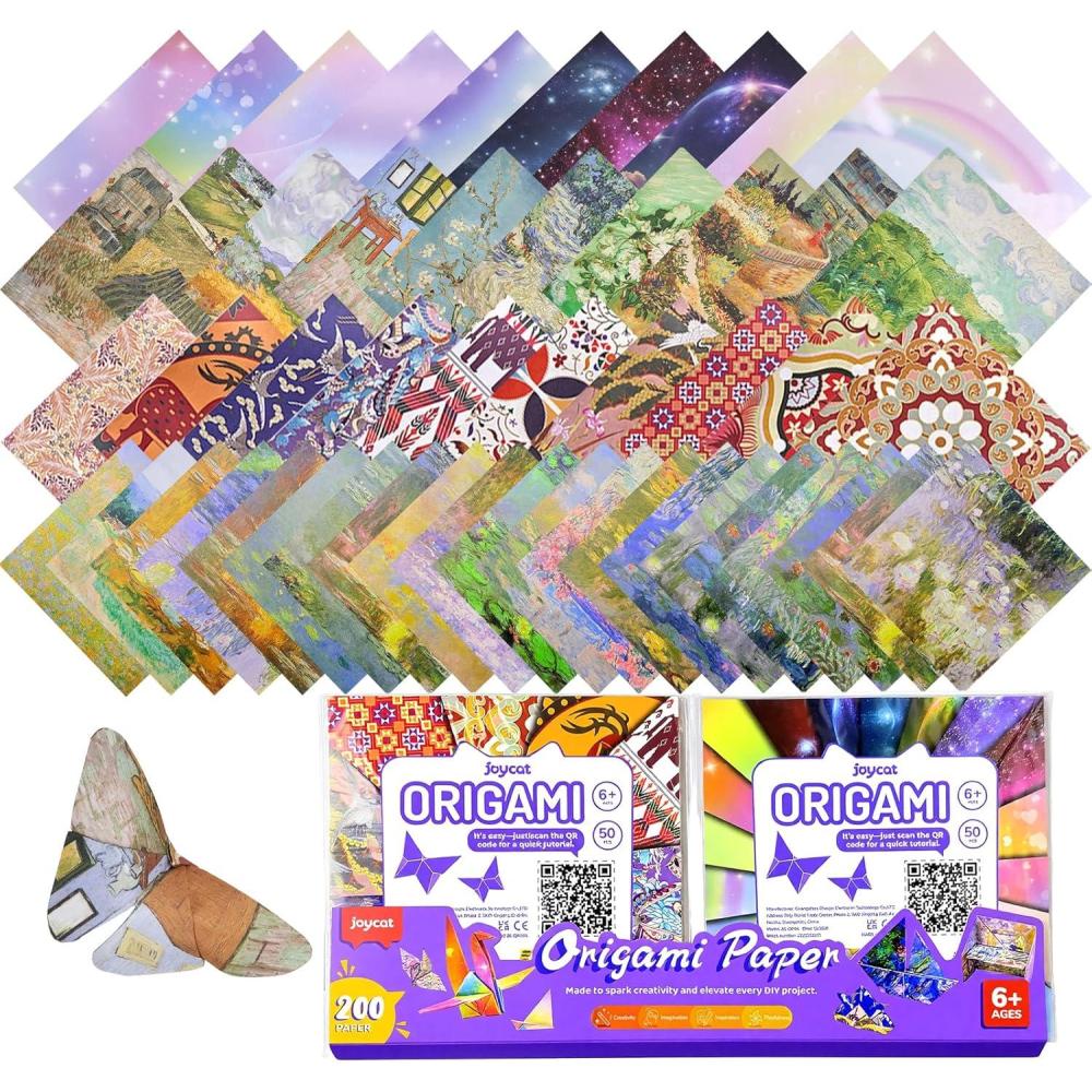 Dreamy Fantasy Origami Paper – 50 Sheets 6×6 Inches – Double-Sided Ethereal Patterns for Magic, Mythical & Celestial Crafts – for Adults, Kids & Artists, Ideal for Scrapbooking.(Artistic Pattern Series)