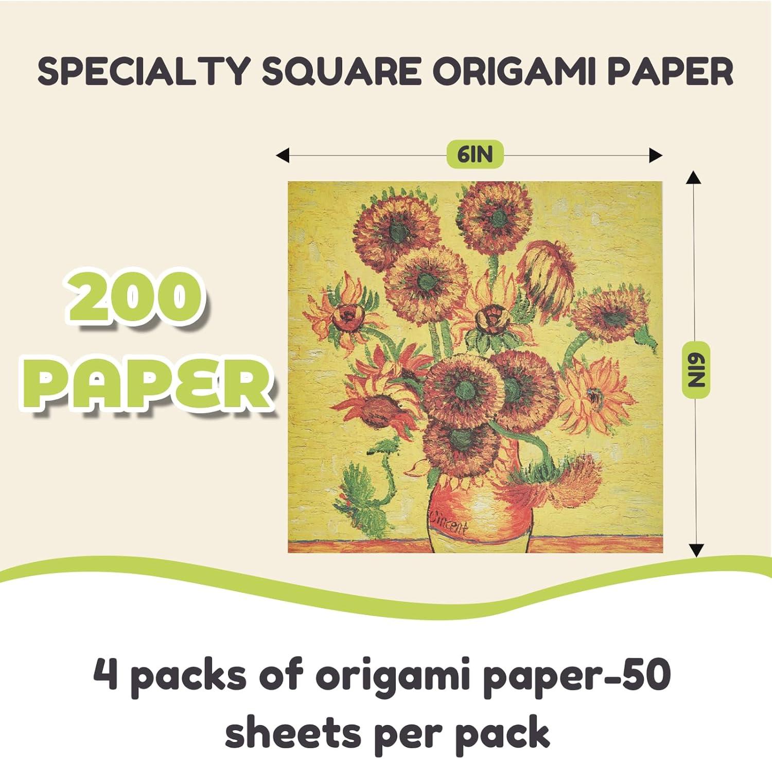 Dreamy Fantasy Origami Paper – 50 Sheets 6×6 Inches – Double-Sided Ethereal Patterns for Magic, Mythical & Celestial Crafts – for Adults, Kids & Artists, Ideal for Scrapbooking.(Artistic Pattern Series)