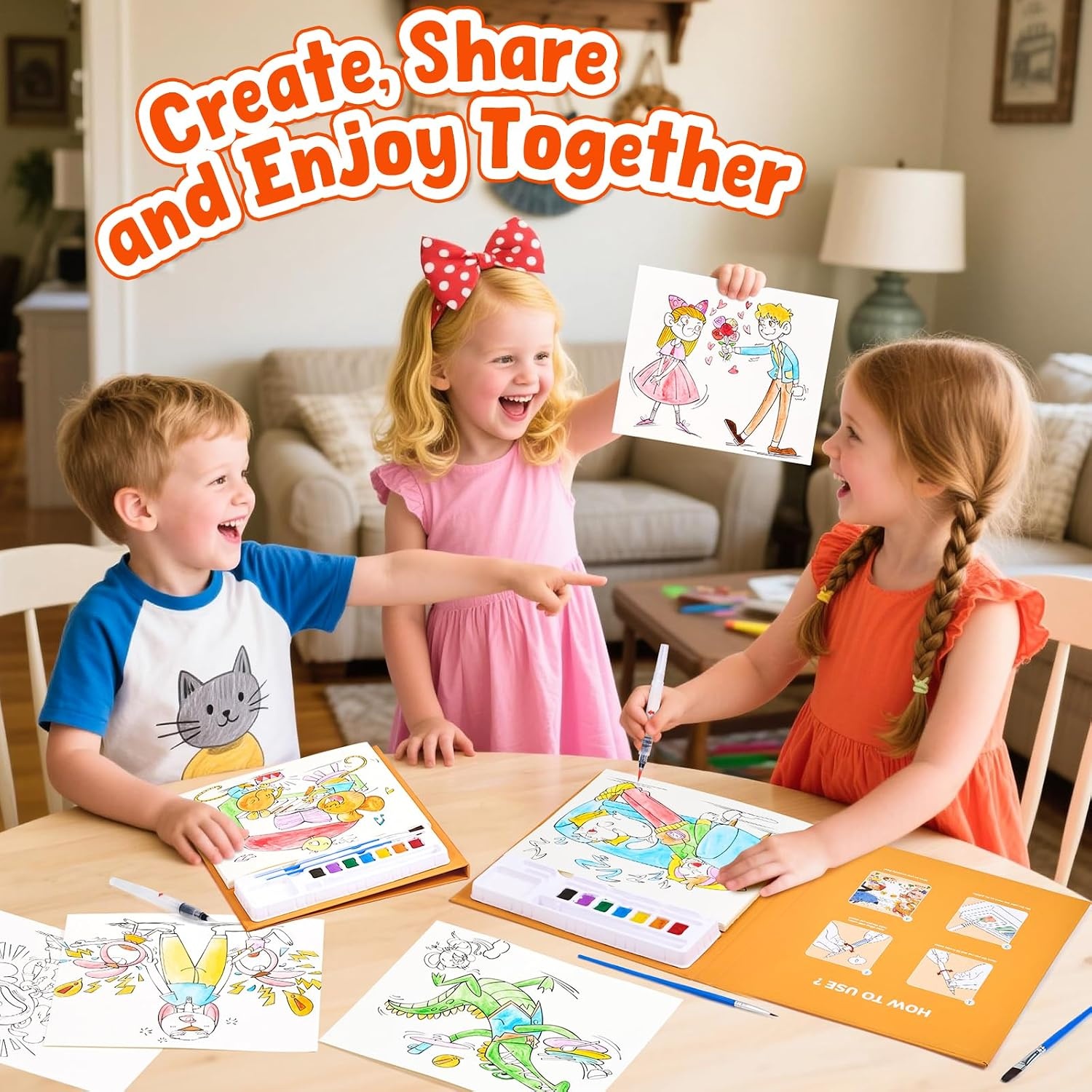 JoyCat Paint with Water Coloring Books for Toddlers (Bugs & Blossoms)(Comics)