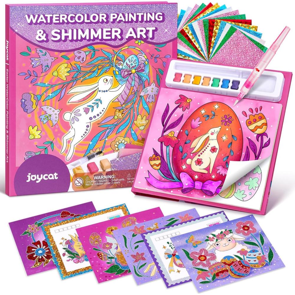 JoyCat Paint with Water Coloring Books, Art & Craft Activity, No Mess Art for Kids Ages 4-8, Craft Kits & Supplies, DIY Creative Activity, Gifts for Girls & Boys (Ocean Princess)(Easter)