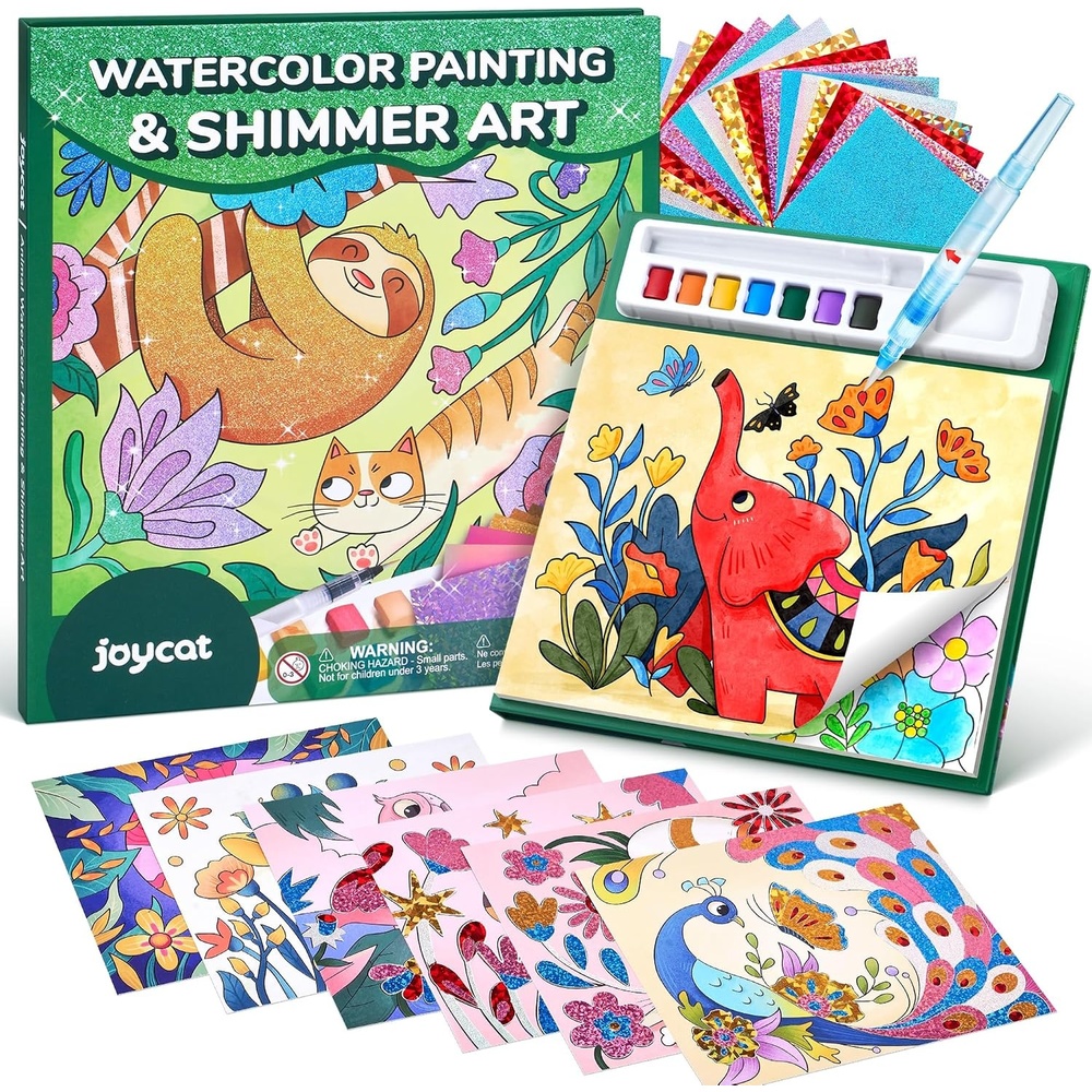 JoyCat Paint with Water Coloring Books & Shimmer Art (Fairy)(Grass Green)