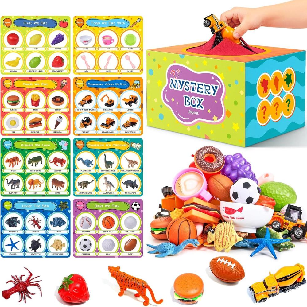 JoyCat Sorting Toys for Toddlers – Sensory Play Box with 48 Sorting Objects, Montessori Preschool Learning Toy to Support Early Cognitive & Speech Development for Ages 2–5(48PCS)