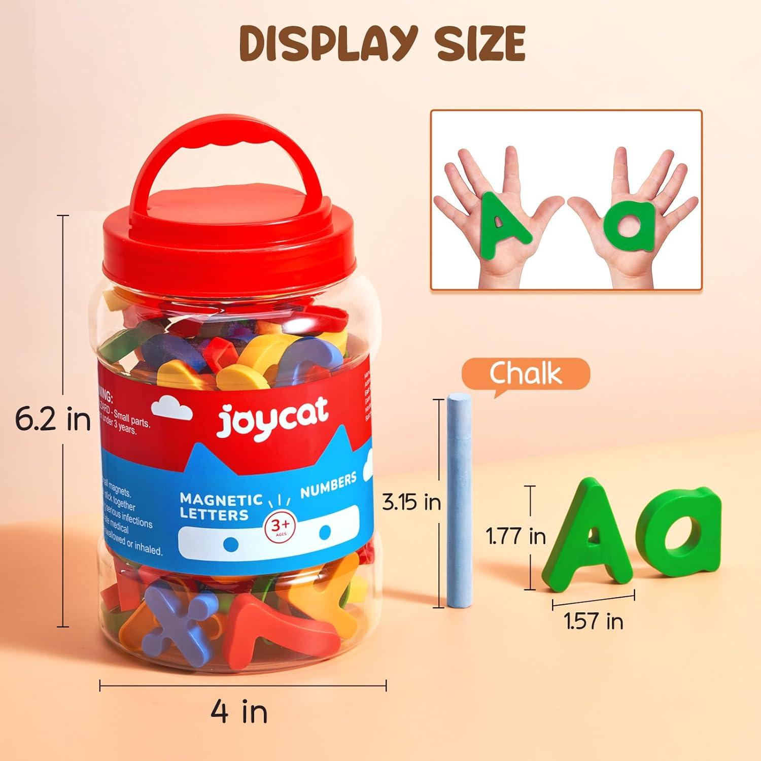 JoyCat 104 Pieces Magnetic Letters Numbers Alphabet Fridge Magnets ABC 123 Preschool Educational Learning Plastic Colorful Toy Set Uppercase Lowercase Math Symbols for Toddlers Kids 3+(78PCS)