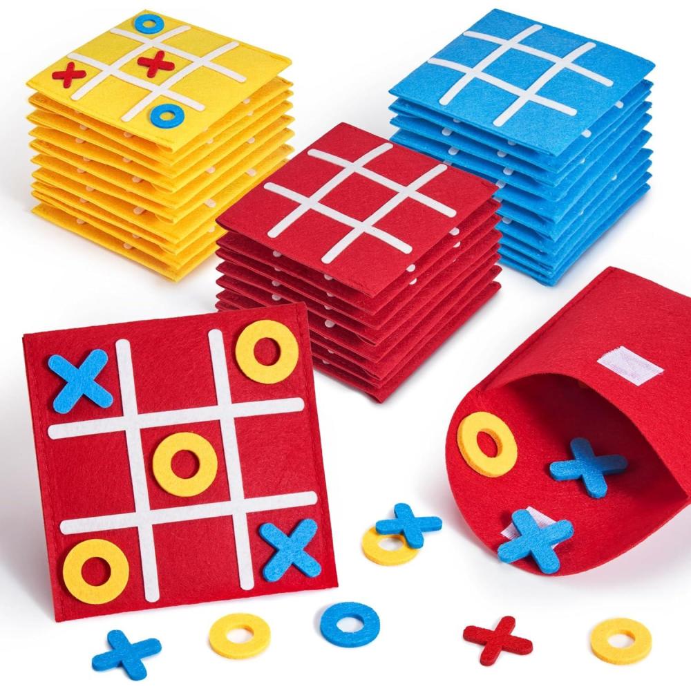 JoyCat Tic Tac Toe Mini Board Game Toy for Kids and Family,Birthday Party Favors,Goody Bag,Fun Indoor Game Night Activity,Gifts for Students,Easy to Store(Bulk Pack of 12)(Classic)