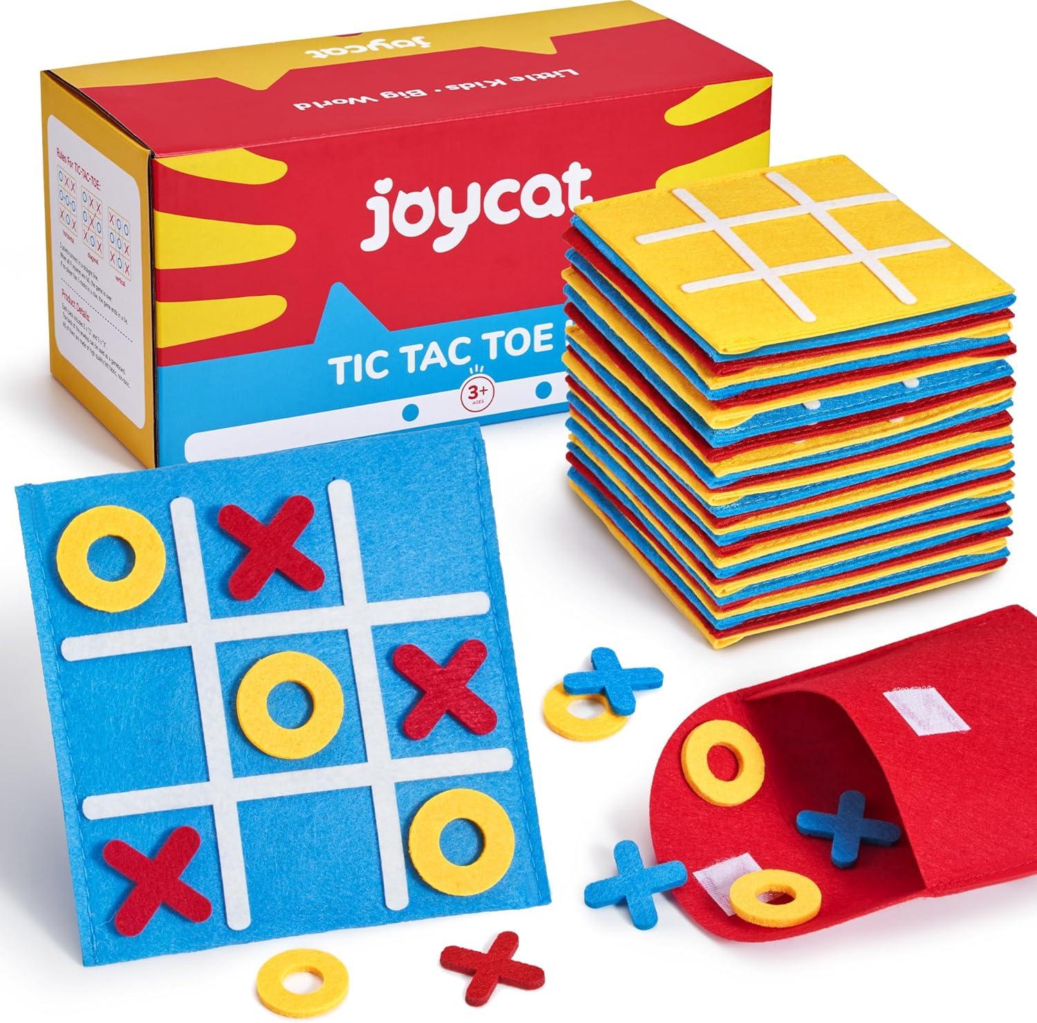 JoyCat Tic Tac Toe Mini Board Game Toy for Kids and Family,Birthday Party Favors,Goody Bag,Fun Indoor Game Night Activity,Gifts for Students,Easy to Store(Bulk Pack of 12)(Classic)