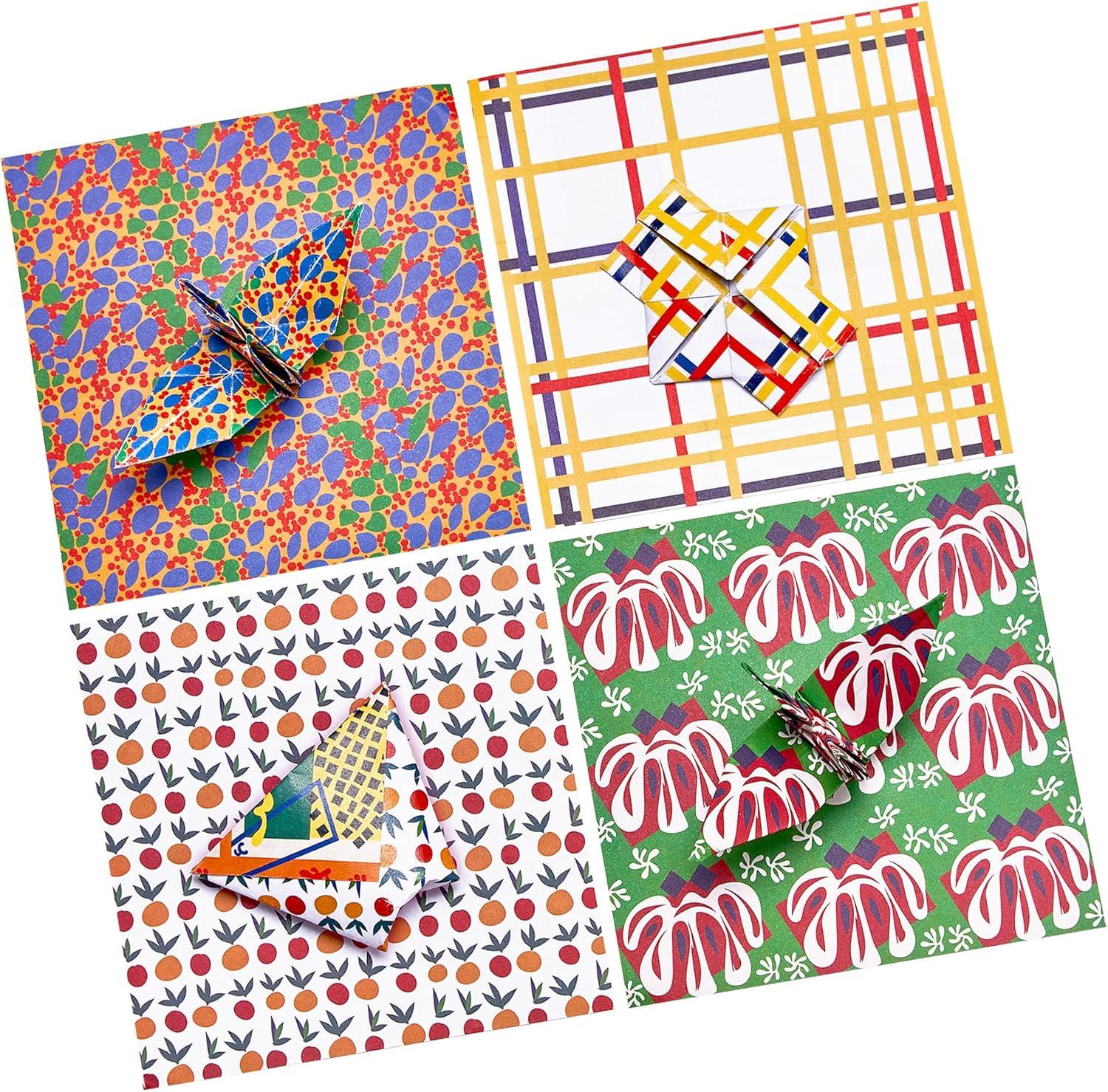 JoyCat Origami Papers, 6×6 Inches – Floral & Botanical Origami Paper – 50 Sheets Double-Sided Vintage Flower Patterns, Retro Nature Folding Paper for Scrapbooking(Modern Art)