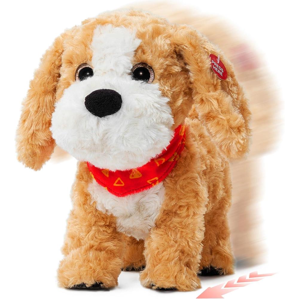 JoyCat Interactive Dog Toy for Kids Toddlers 3 4 5 6 Year Old, Plush Talking Puppy with Voice Control, Walking & Barking, Birthday Gift Ideas for Boys Girls